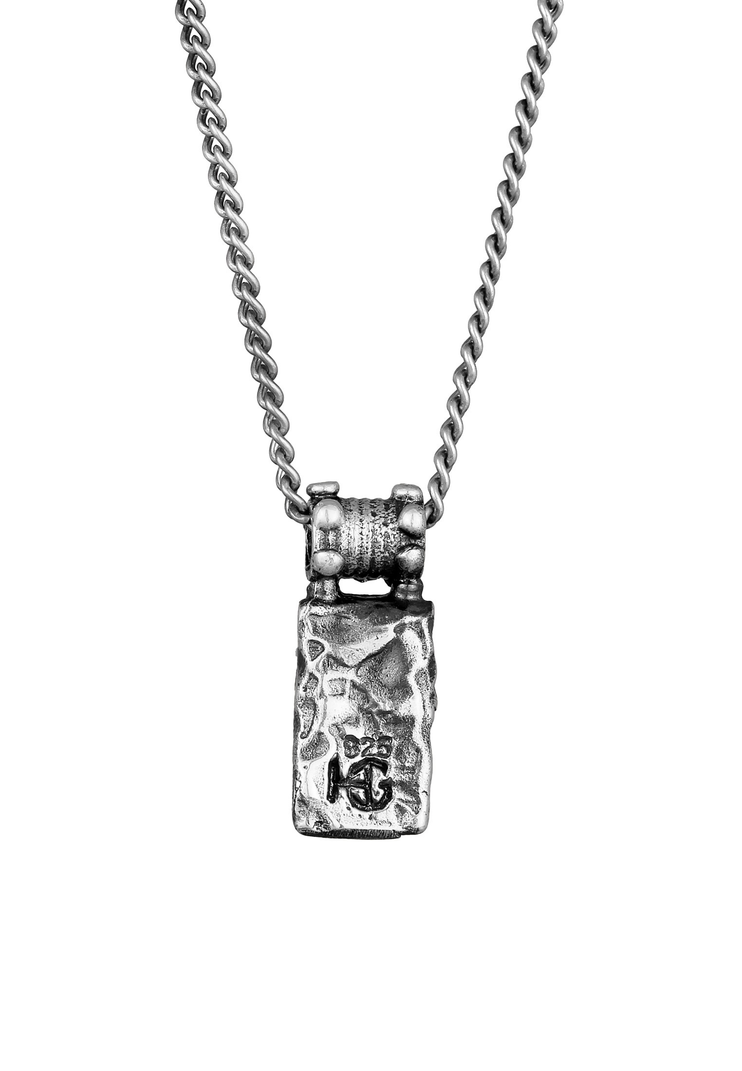 HAZE & GLORY Kette mit Anhänger »Halskette Diamant - Black Diamond Shield 925 Silber«