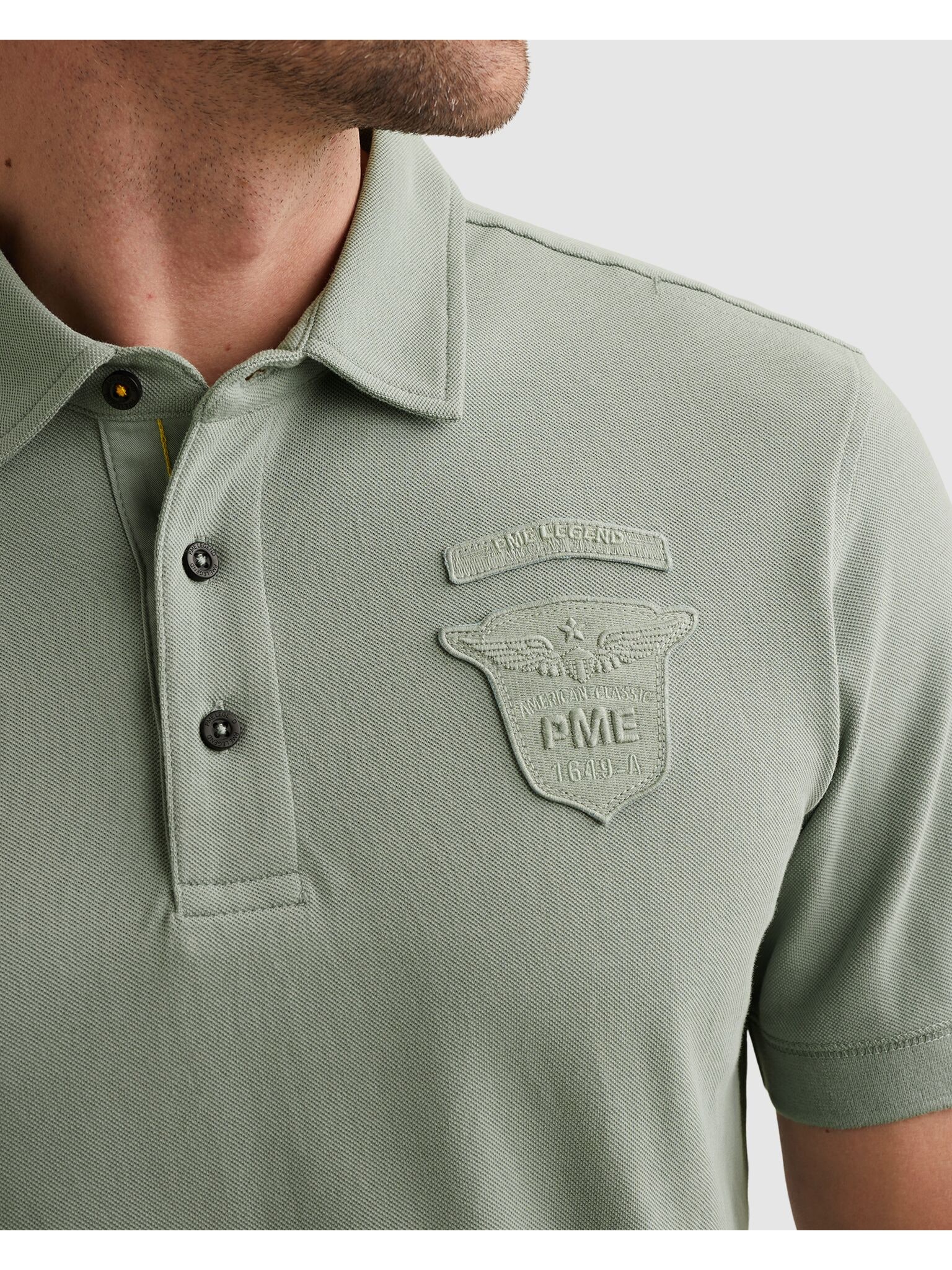 PME LEGEND Poloshirt »Short sleeve polo fine pique badge« aus feinster Piqué-Qualität, Baumwolle