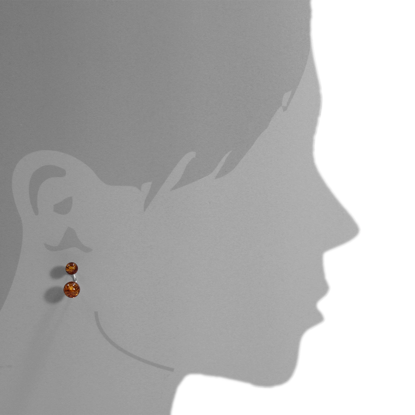 OSTSEE-SCHMUCK Paar Ohrhänger »- Kugel - Silber 925/000 - Bernstein«