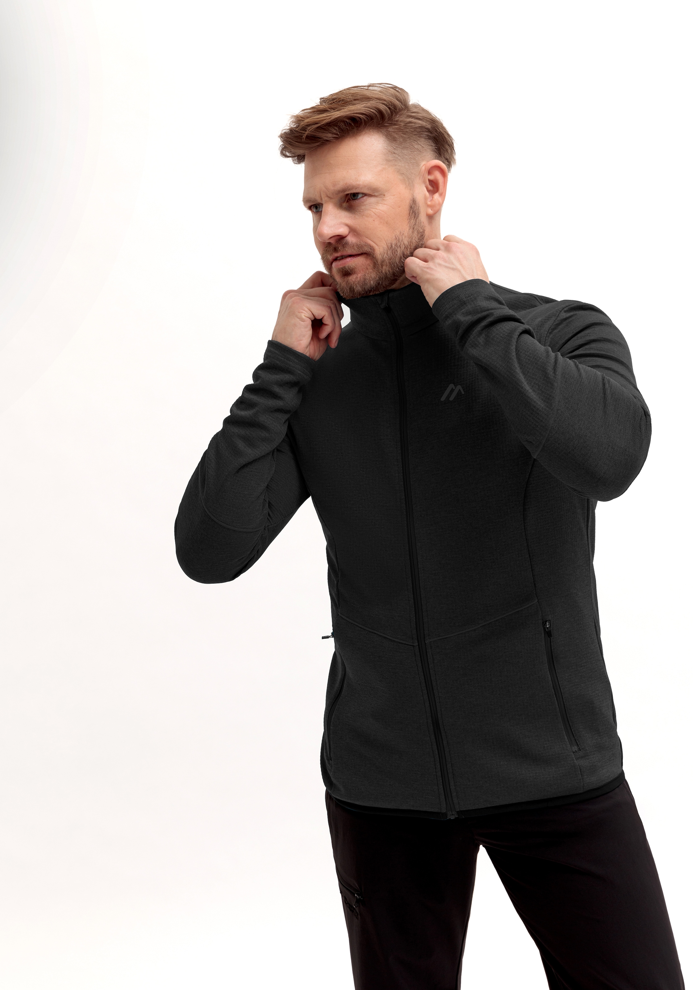 Maier Sports Fleecejacke »Sinaia M«, Herren Midlayer, atmungsaktiv und schnelltrocknend, Slim Fit