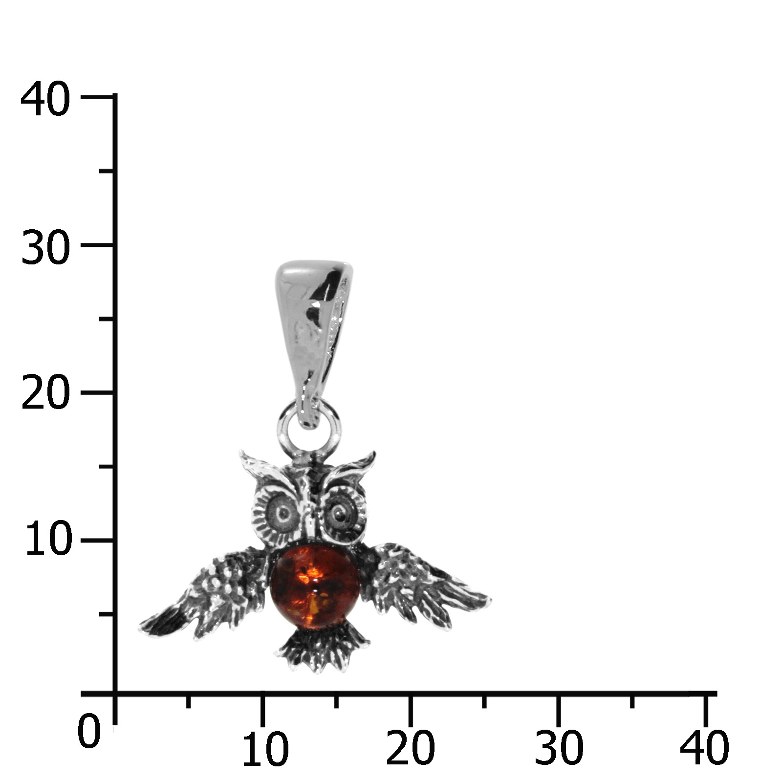 OSTSEE-SCHMUCK Kettenanhänger »- Eule - Silber 925/000 - Bernstein«