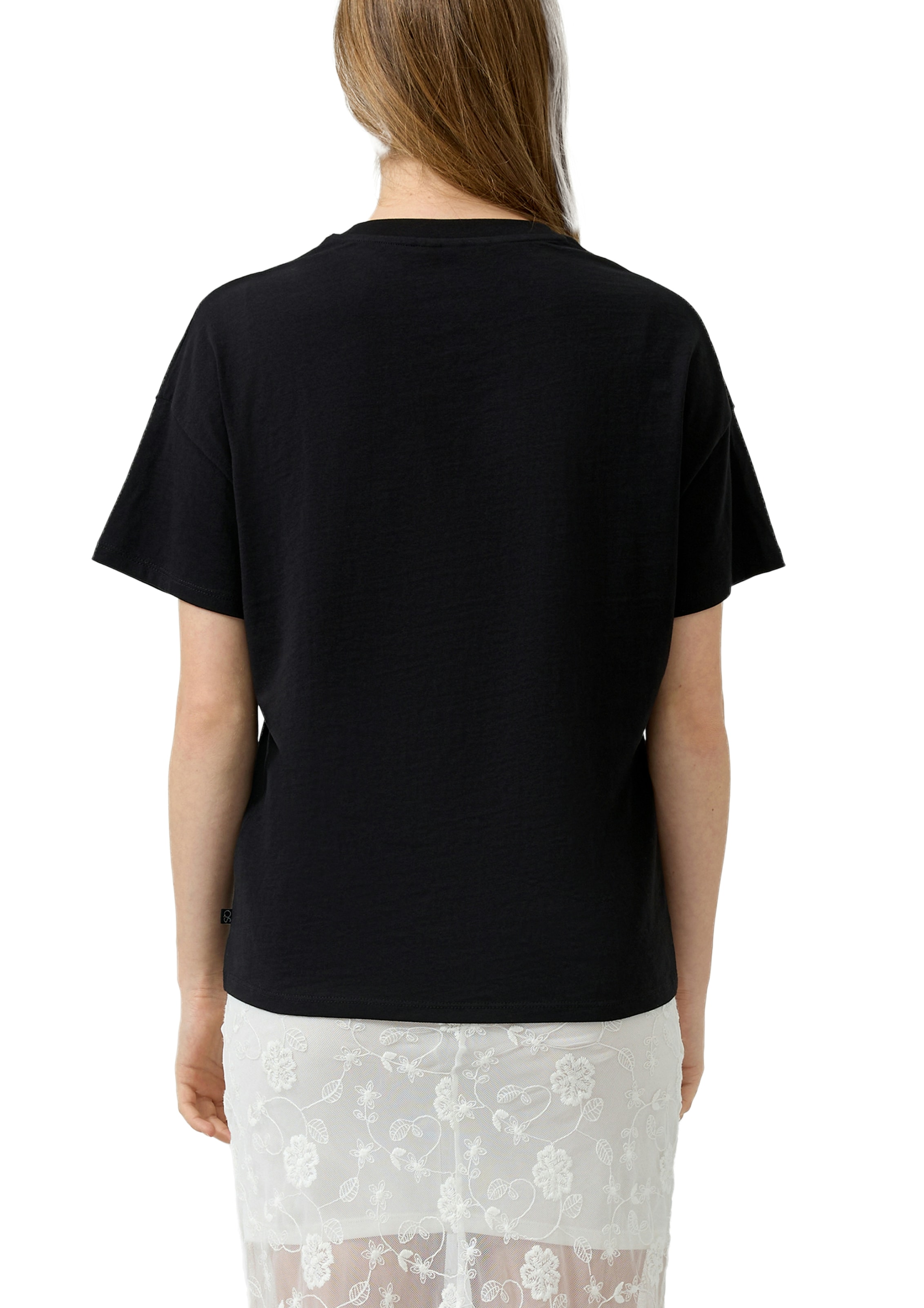 QS Kurzarmshirt Sommershirt mit großem Print