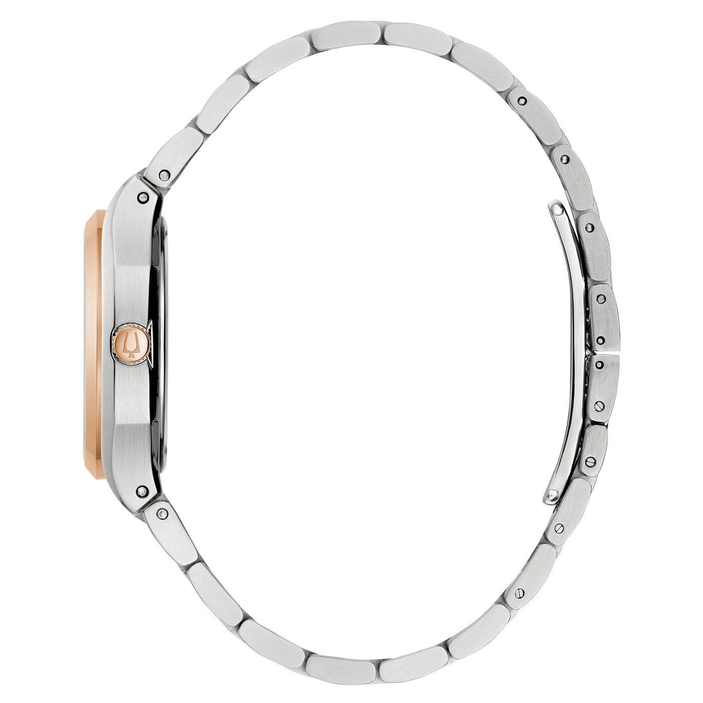 Bulova Quarzuhr Armbanduhr, Damenuhr, Perlmuttzifferblatt, Diamant, Edelstahlarmband