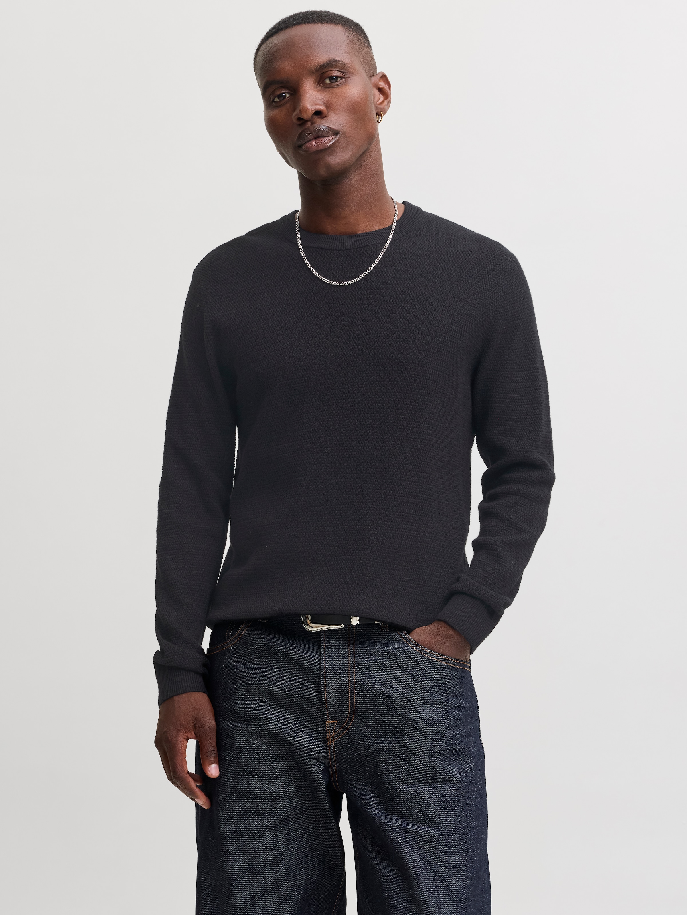 Jack & Jones Strickpullover »JJERYDER KNIT CREW NECK NOOS« Baumwolle, regular fit
