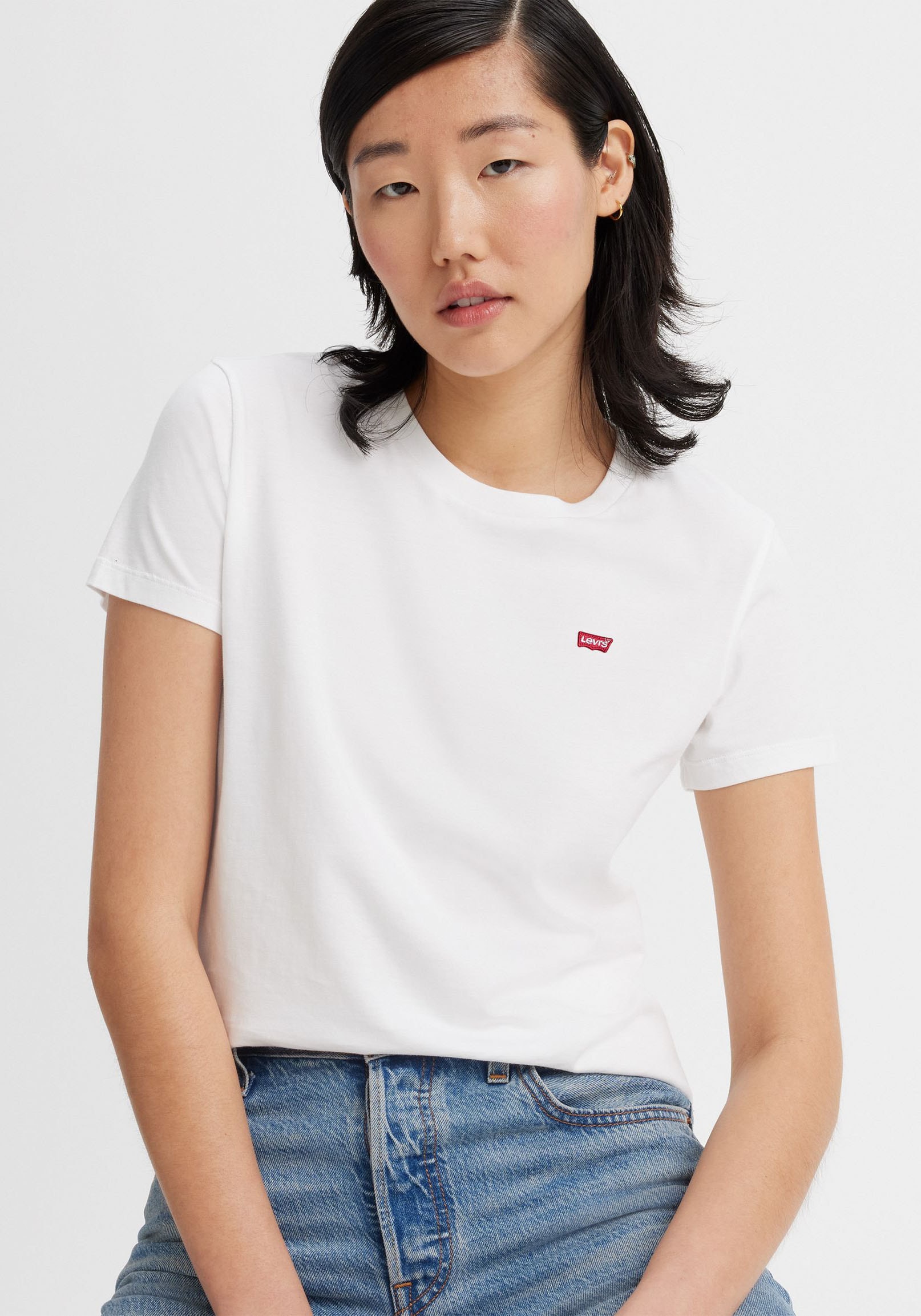 Levi's® T-Shirt »Mini-Logo«, (Packung, 2 tlg.), mit kleiner Markenlogo-Stickerei auf der Brust