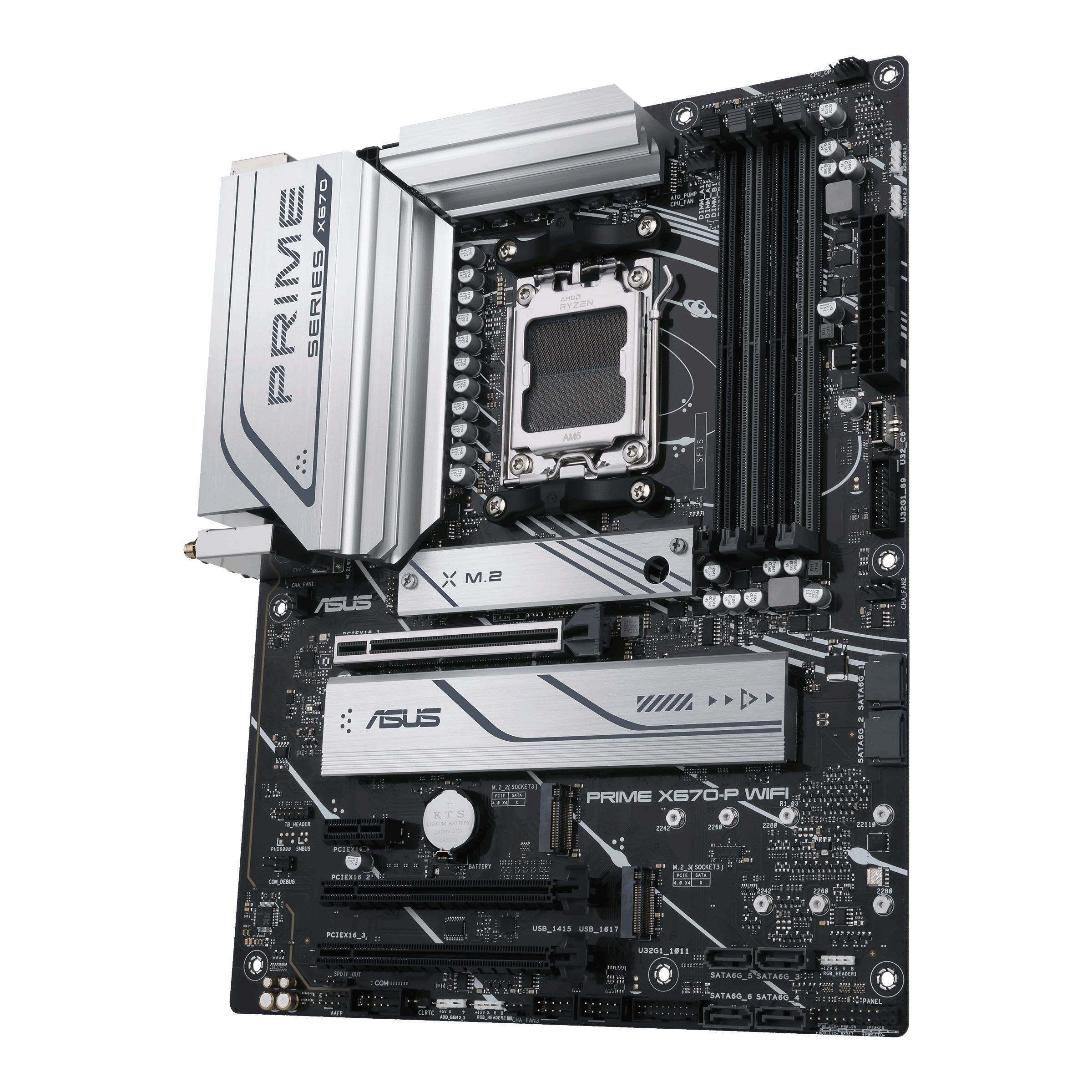 Asus Mainboard »PRIME X670-P WIFI«, Ryzen 7000, ATX, PCIe 5.0, 3x M.2, DDR5-Speicher, WiFi6