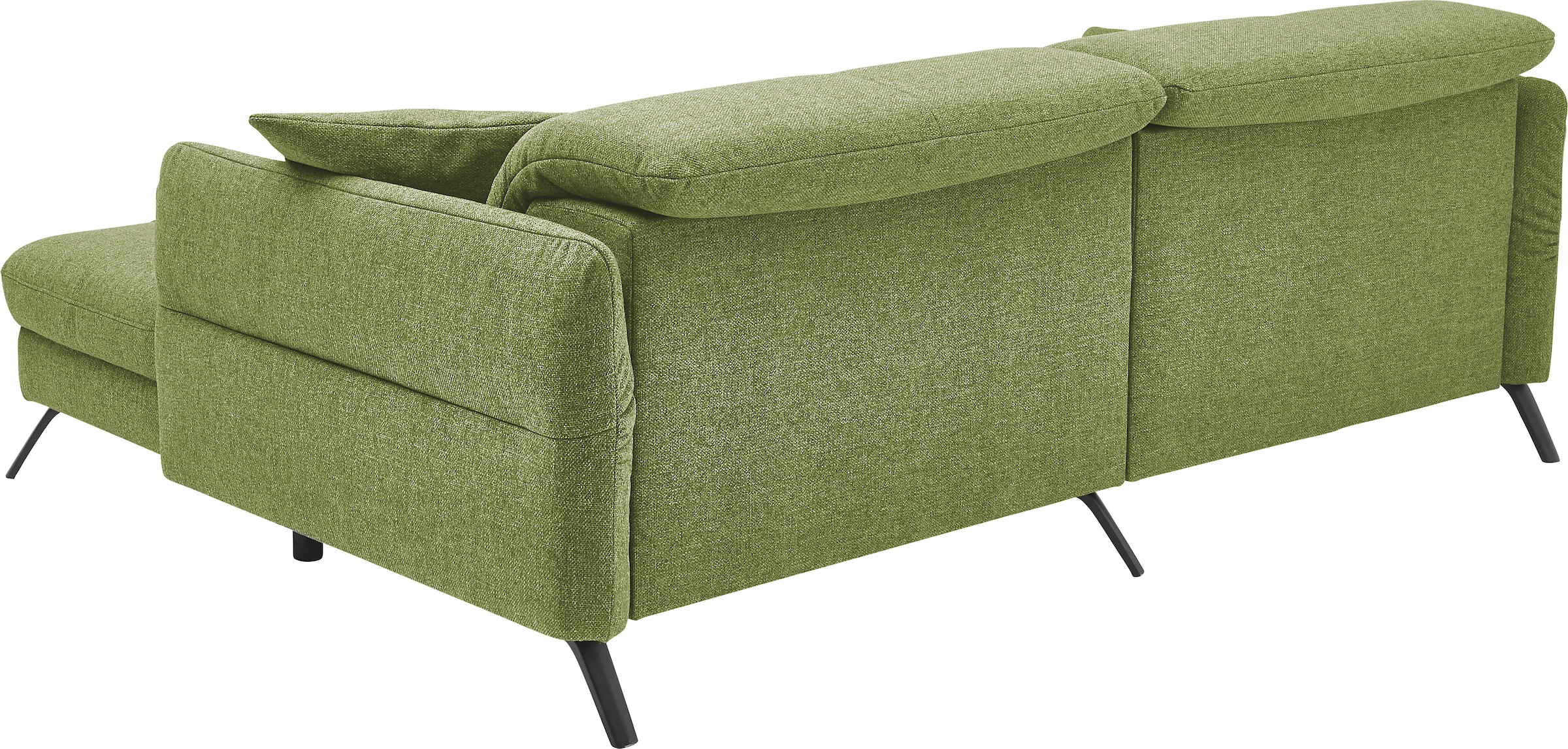 set one by Musterring Ecksofa »SO 4400 V« wahlweise mit motorischer Bettfunktion & Kopfverstellung, Fuß schwarz