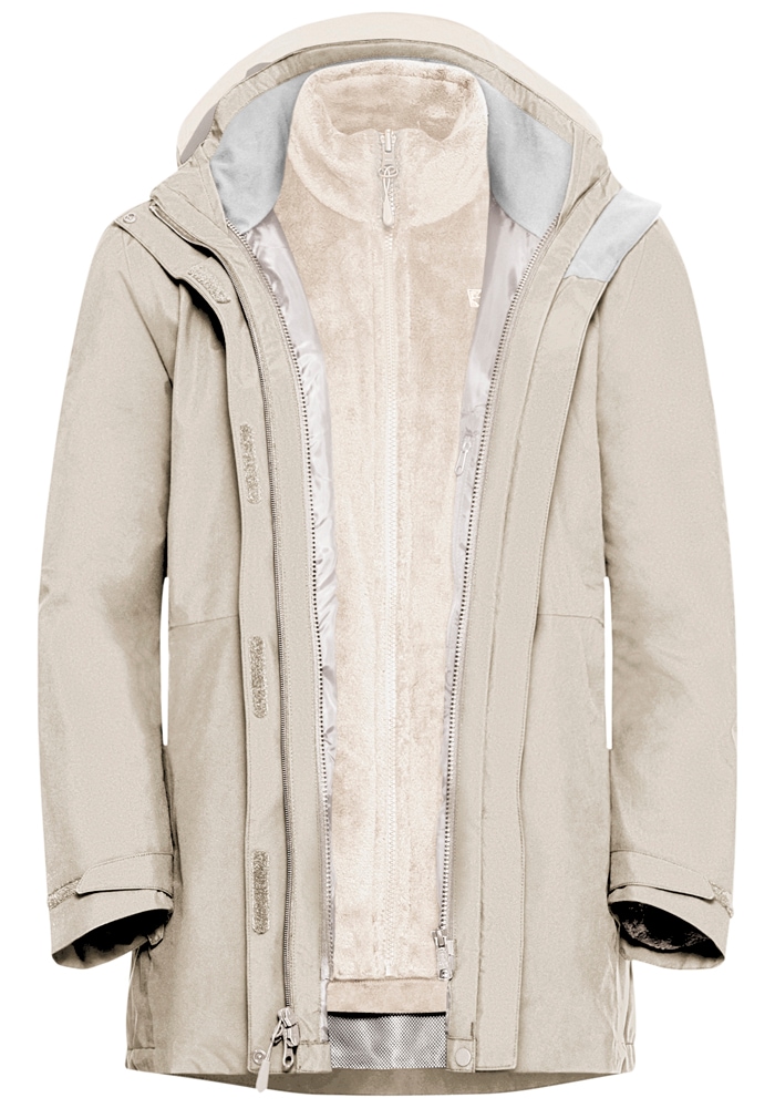 Jack Wolfskin 3-in-1-Funktionsjacke »ROTWAND 3IN1 JKT W«, mit Kapuze