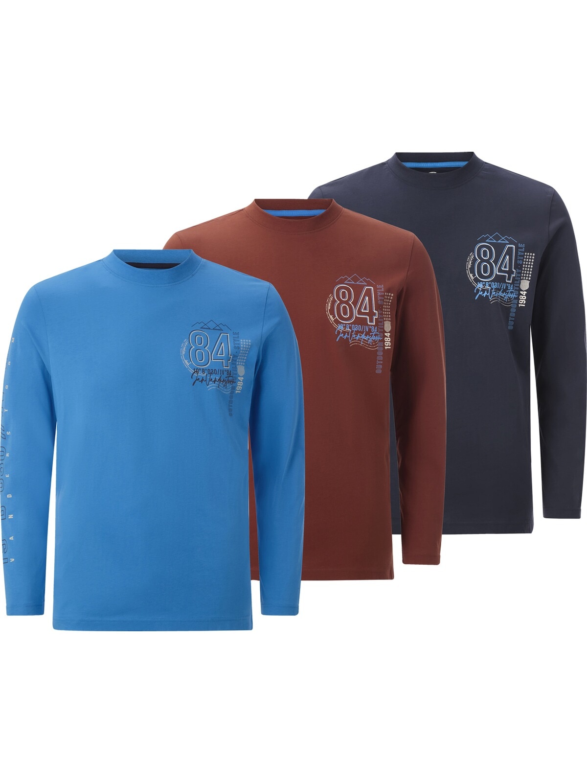 Jan Vanderstorm Langarm-Poloshirt »3er Pack Langarmshirt NORGARD«