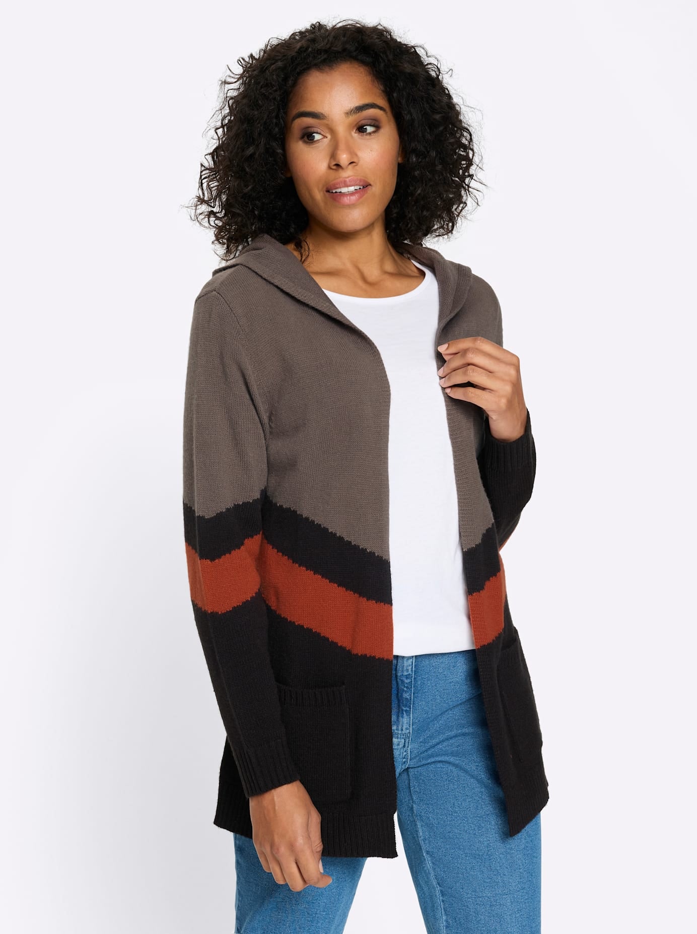 Classic Basics Longstrickjacke