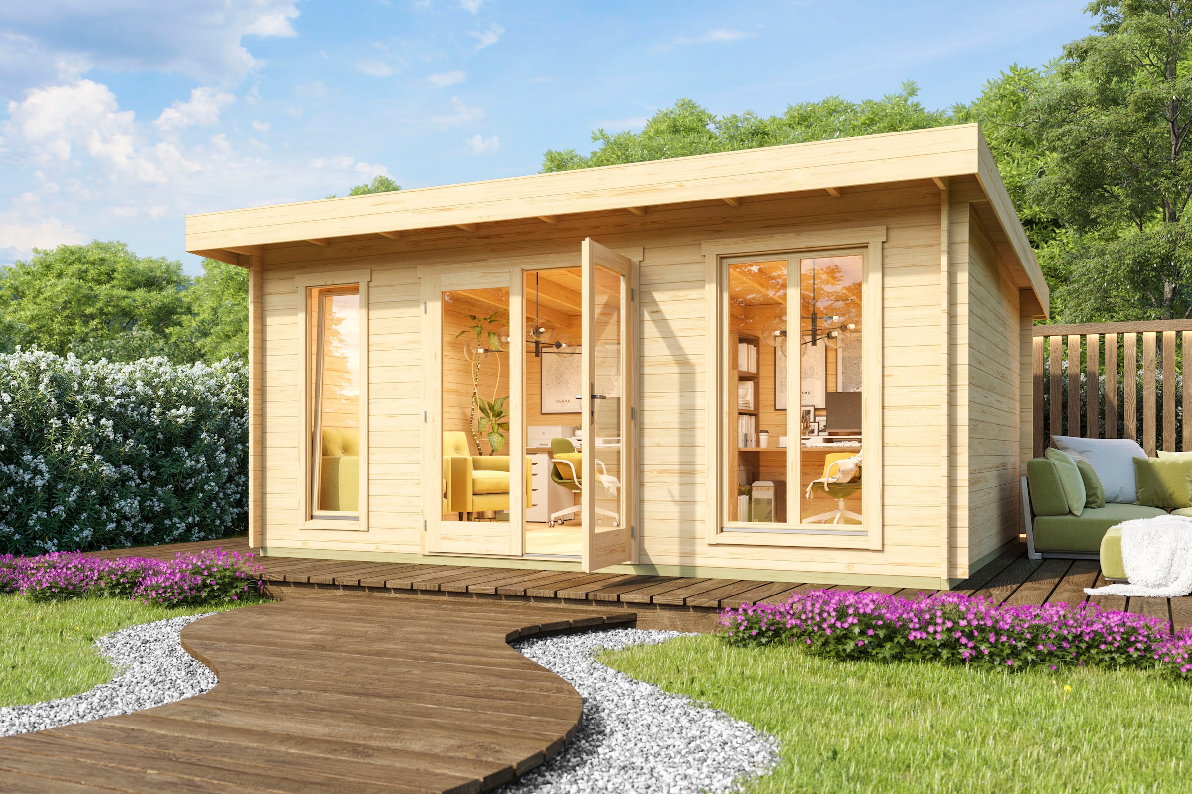 LASITA MAJA Gartenhaus »DORSET«, (Set, inkl. Fussbodenbretter zum verlegen)