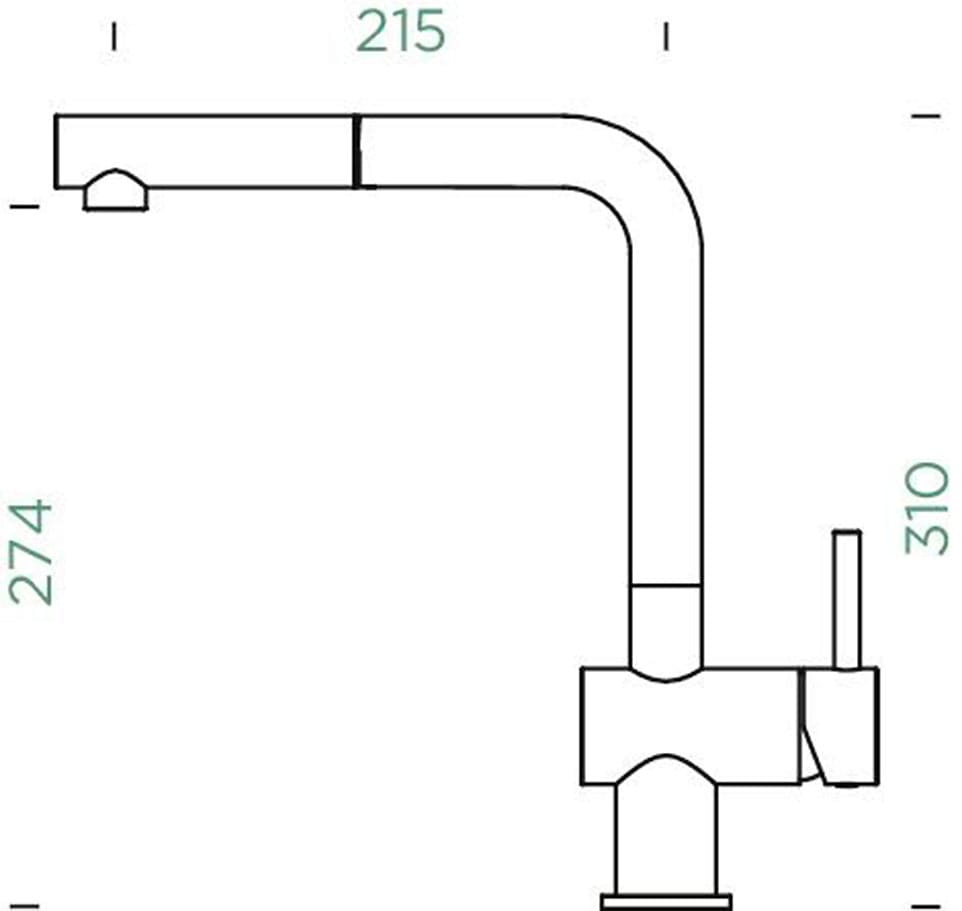 Schock Küchenarmatur »EPOS SB«, ausziehbar, Rückflussverhinderer,Wasserspar-Perlator, Schwenkber. 180°