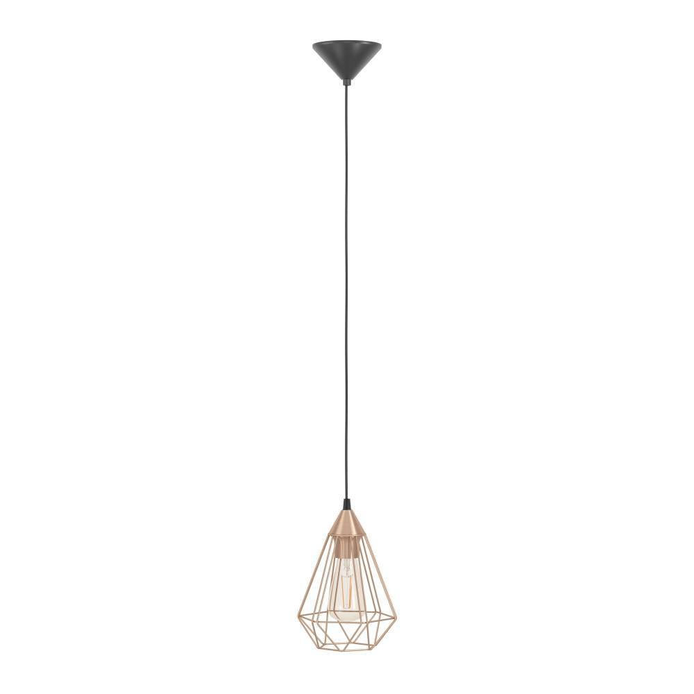 EGLO Pendelleuchte »TARBES Hängeleuchte, Pendellampe, Vintage, Retro, Stahl, Kupfer, E27«, 1 flammig, Leuchtmittel E27 | ohne Leuchtmittel, Wohnzimmerlampe, Esstischlampe, Drahtgeflecht, 1 flammig, 110x17,5cm