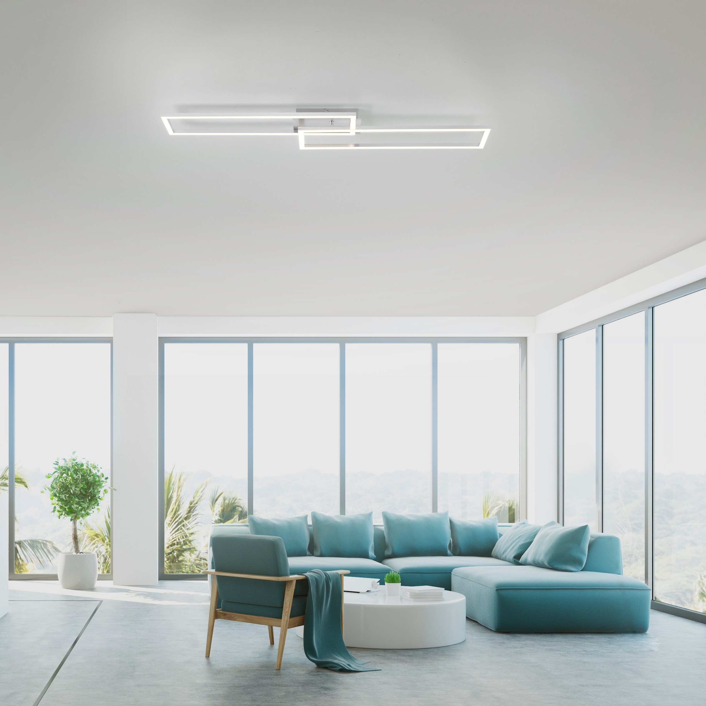JUST LIGHT Deckenleuchte »IVEN«, 1 flammig, Leuchtmittel LED-Board | LED fest integriert, LED, dimmbar, Switchmo, Memory, nach Trennung vom Netz