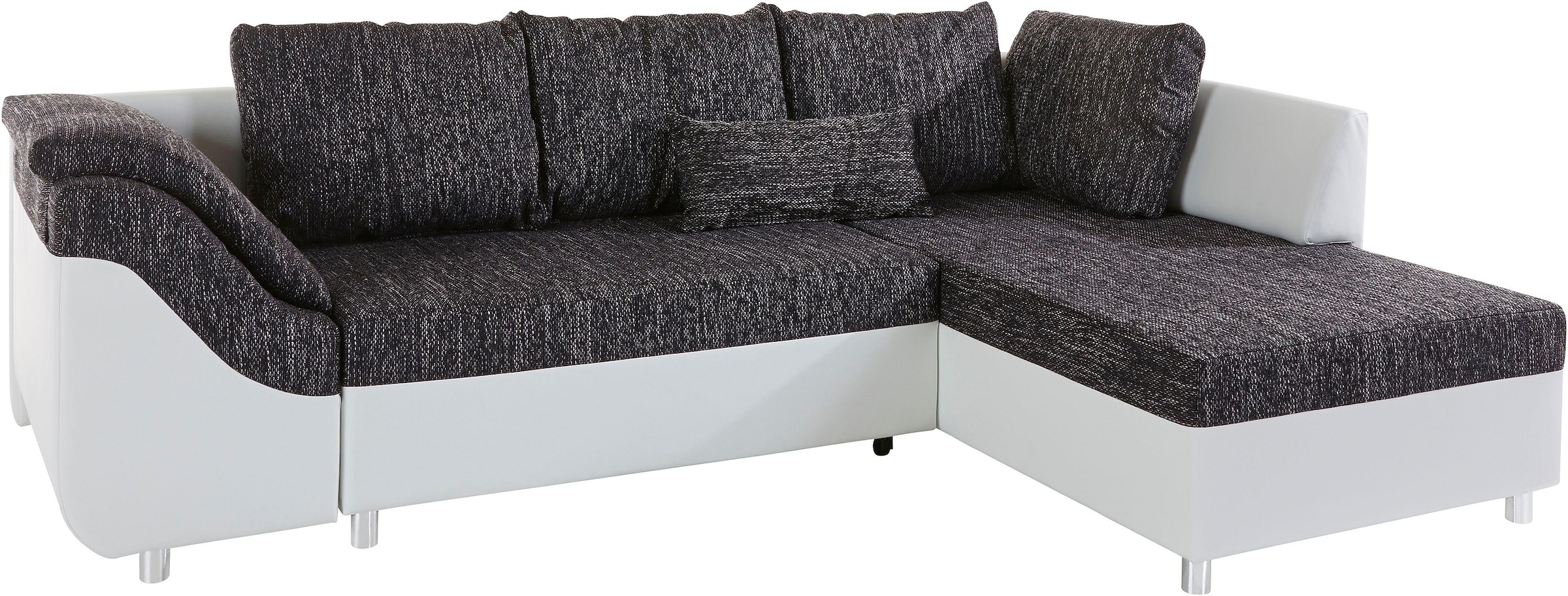 COLLECTION AB Ecksofa »Sally L-Form«, mit und ohne Bettfunktion, inklusive loser Rücken- und Zierkissen