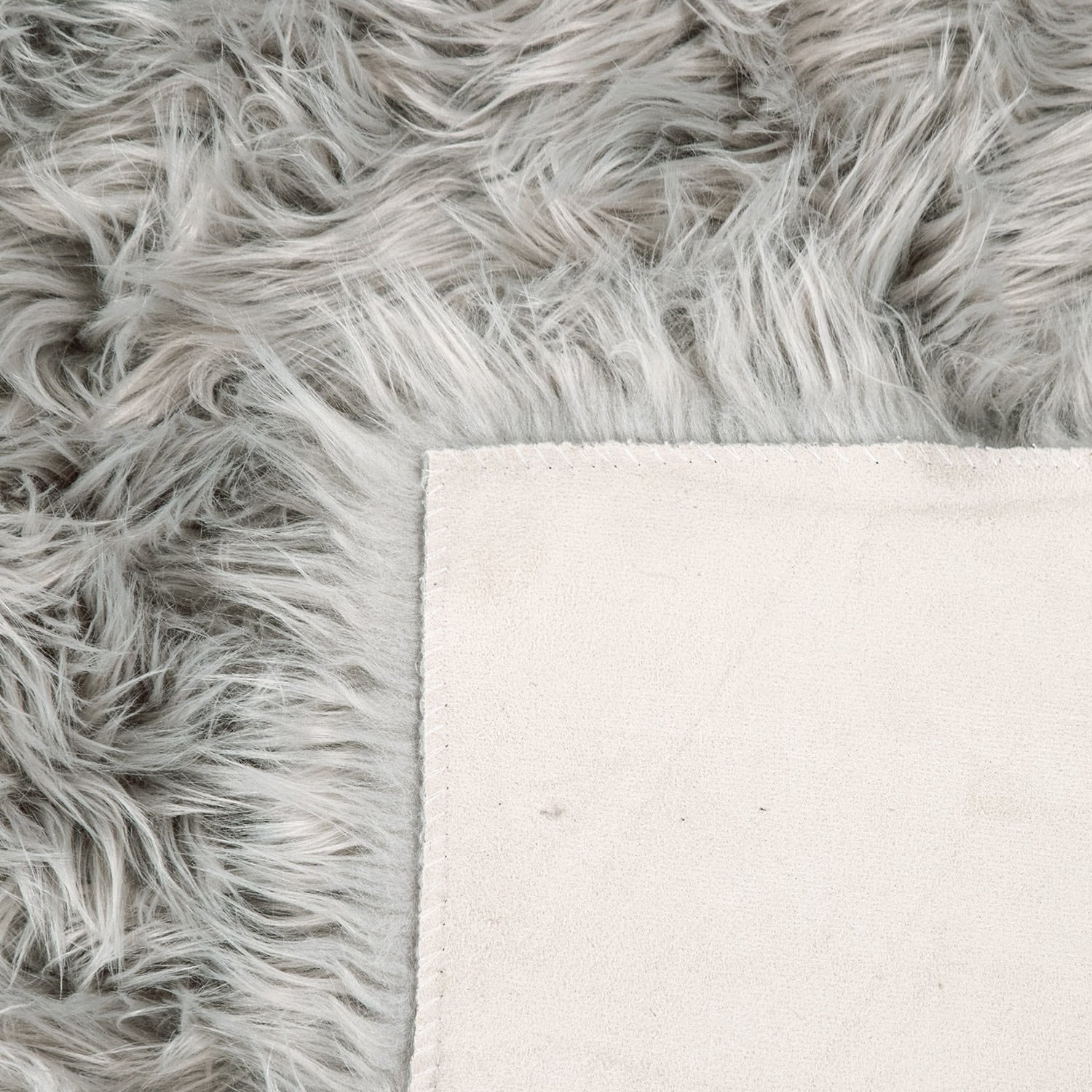 Paco Home Fellteppich »Playa 960«, fellförmig, 64 mm Höhe, Kunstfell, Flokati-Optik, Hochflor, weich und flauschig, Uni-Farben