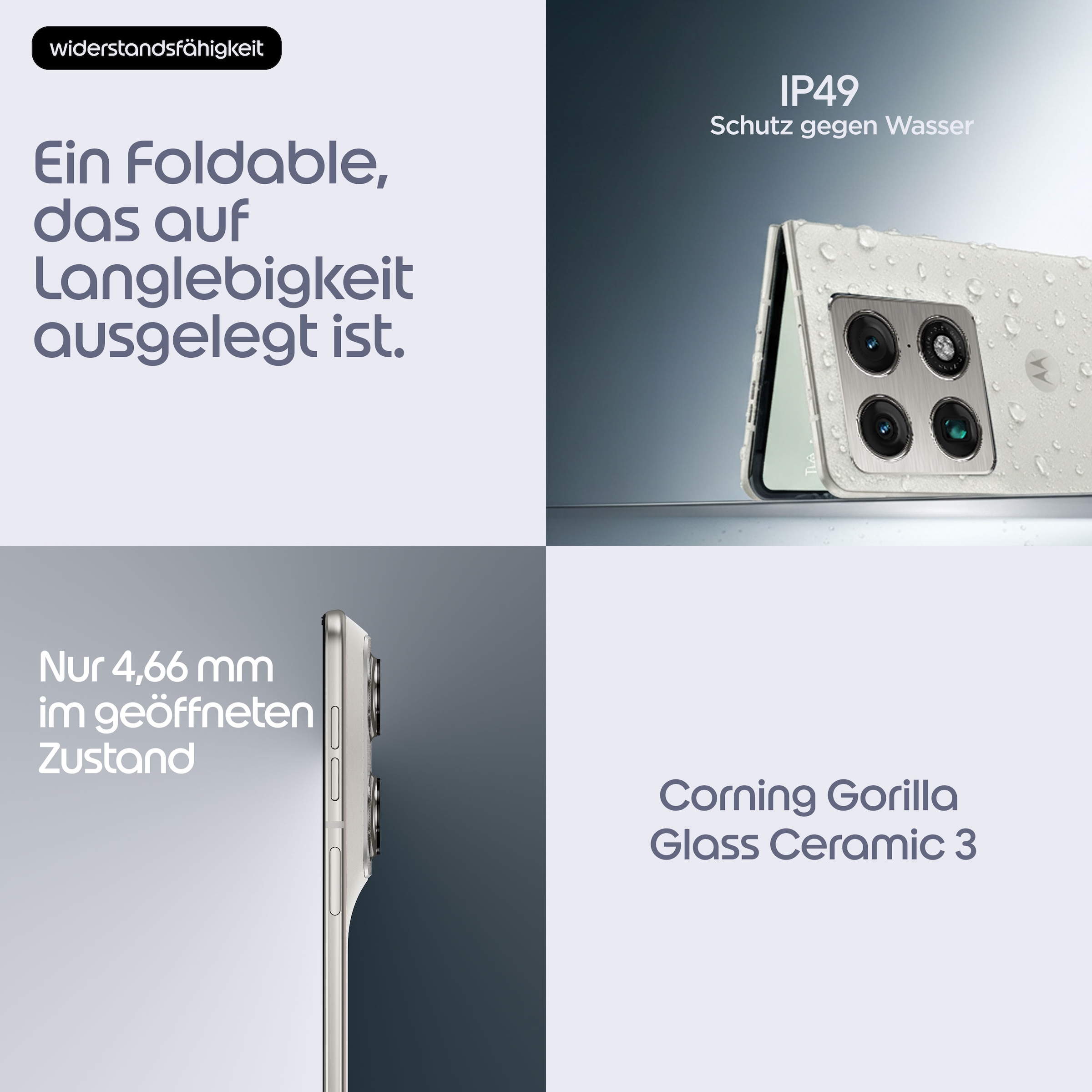 Motorola Smartphone »razr fold« PANTONE® Lily White