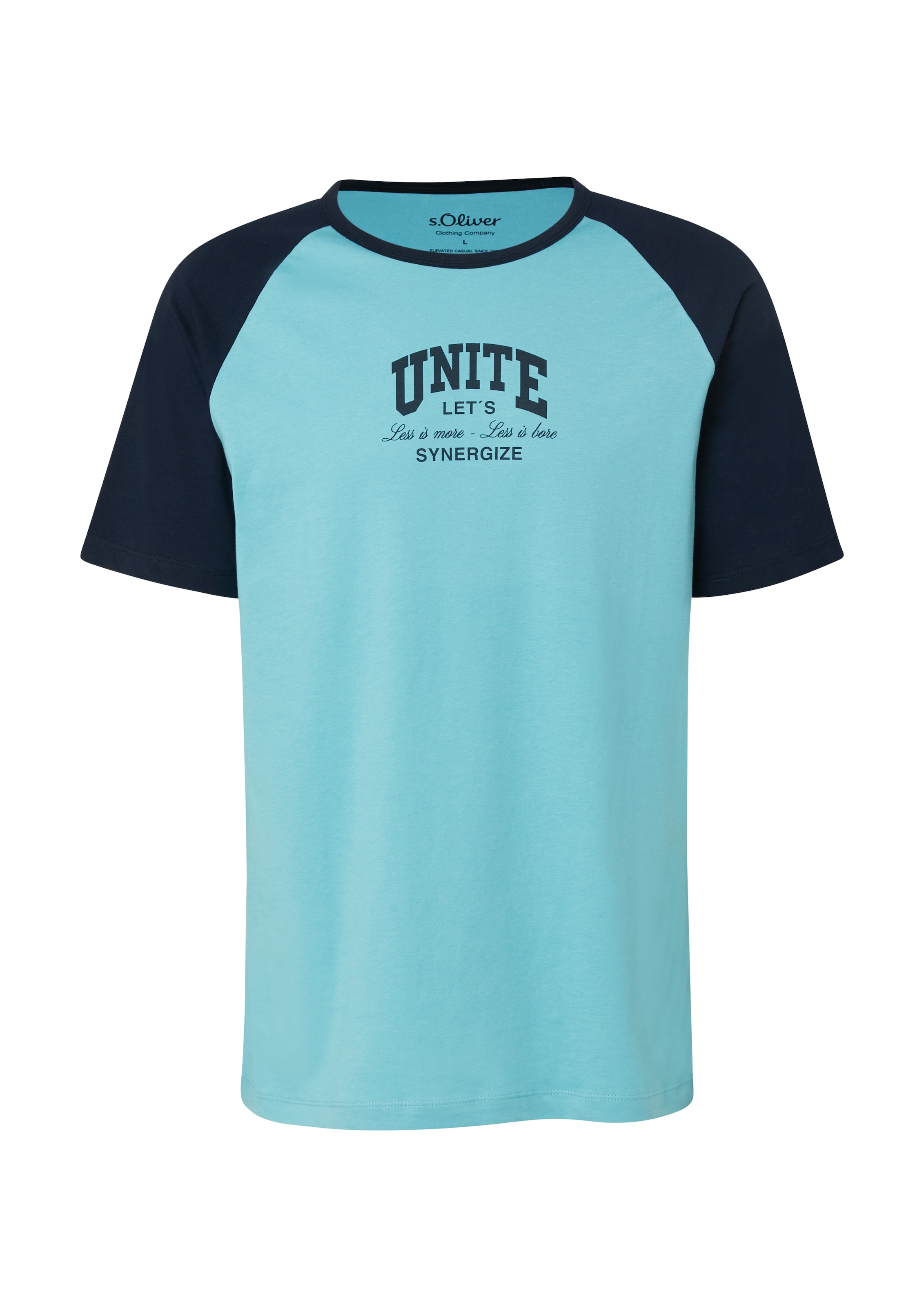 s.Oliver Kurzarmshirt im Collage-Stil und mit Print