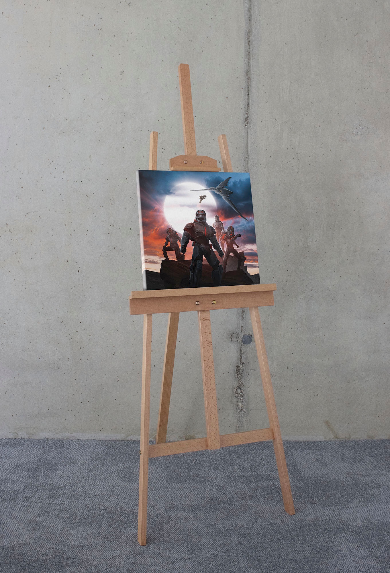 Leinwandbild »Keilrahmenbild - Star Wars Bad Batch Strong Team - Größe 40 x 40 cm«,...