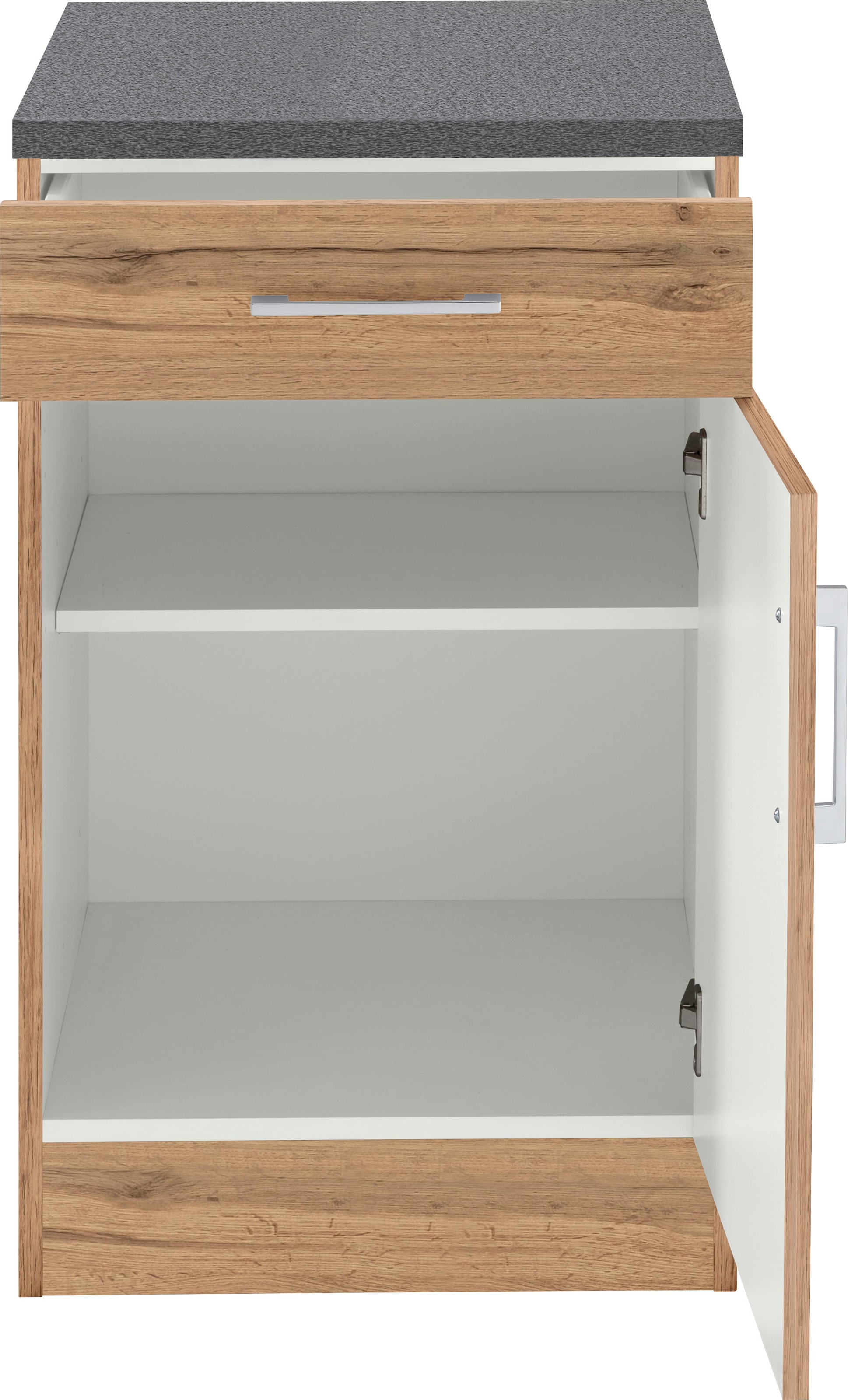 KOCHSTATION Unterschrank »KS-Colmar« 50 cm, mit Metallgriff, für viel Stauraum
