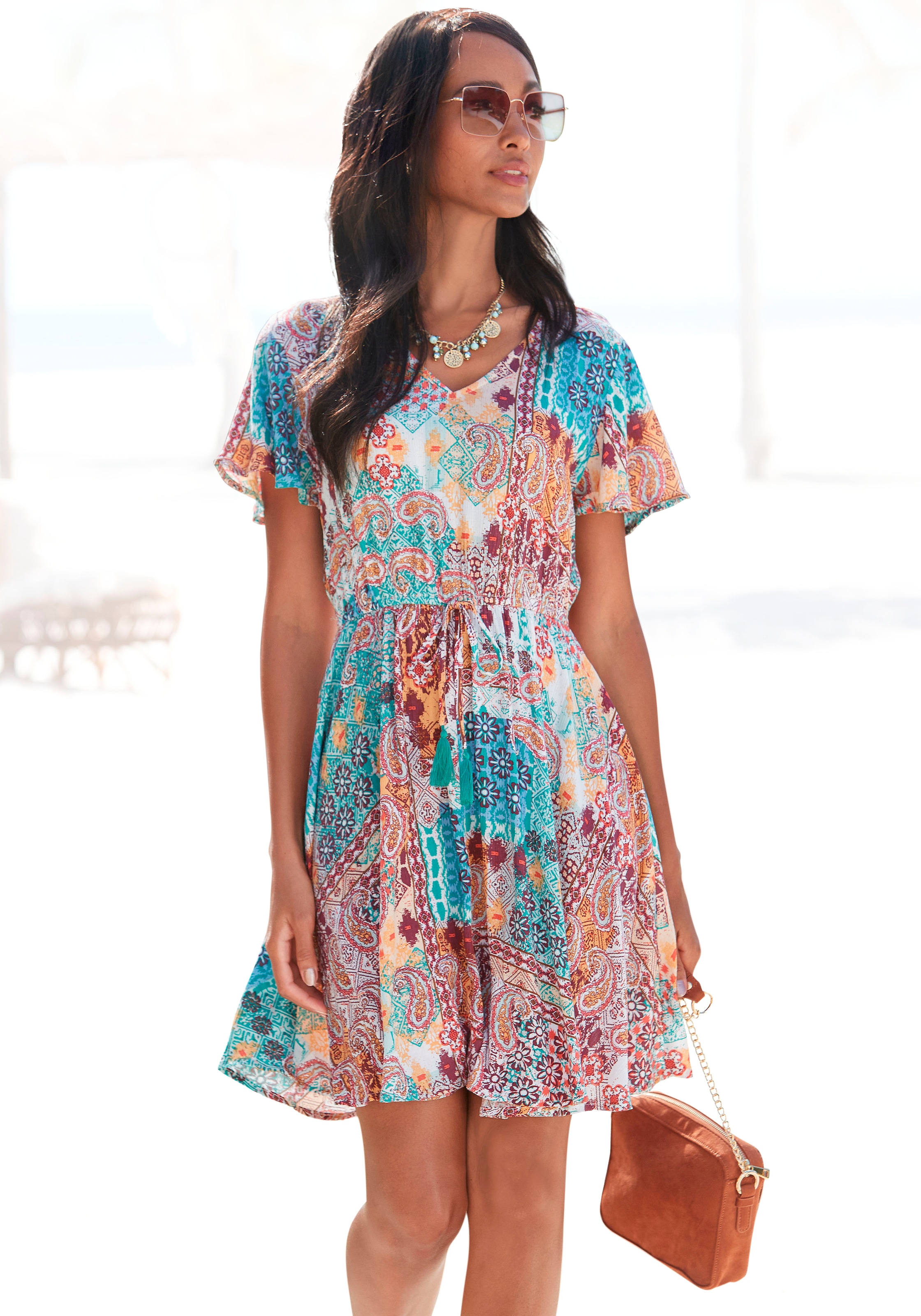 online kaufen OTTO Plisseekleid, mit Vivance Farbverlauf bei