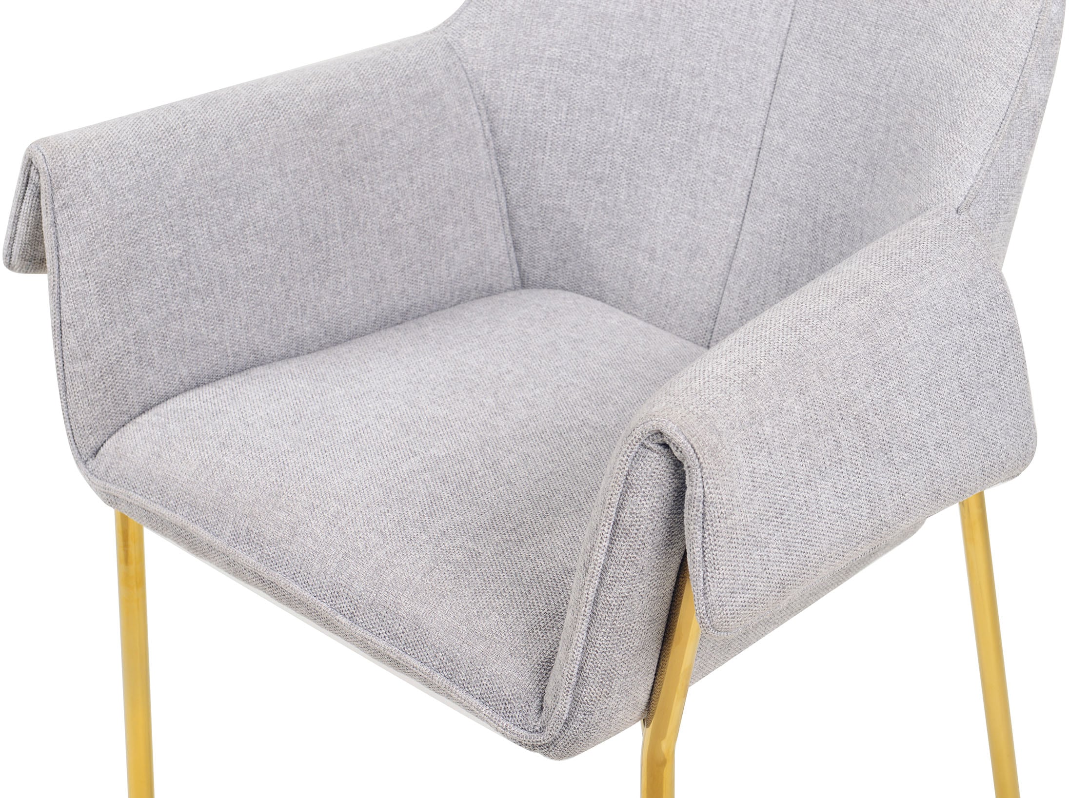 Kayoom Polsterstuhl »Stuhl Galia 125, gepolsterte Rückenlehne und Sitzfäche« () 1 Stk.gemütliches Desig, goldenes Gestell, pflegeleichter Stoffbezug