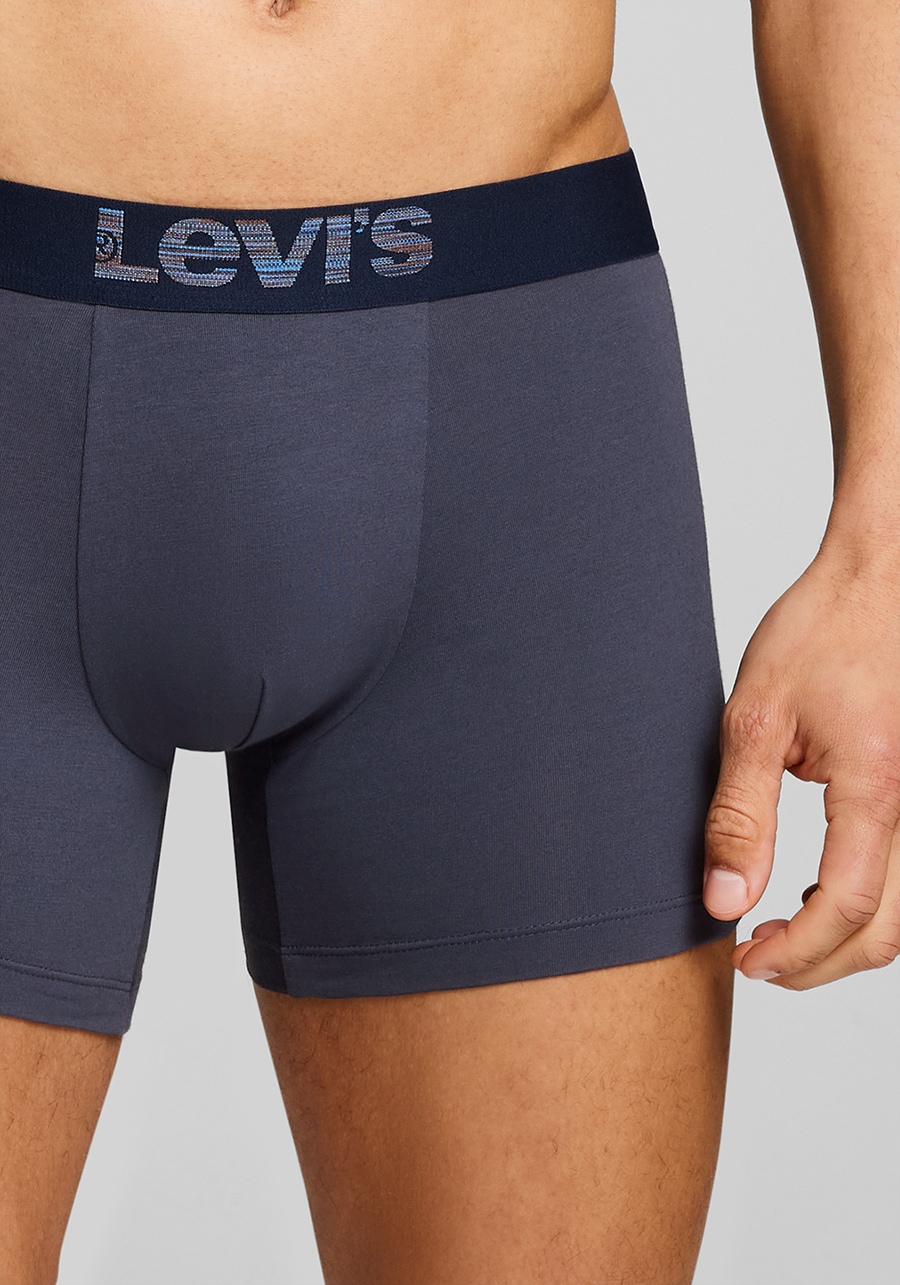 Levi's® Boxershorts »LEVIS MEN OPT ILL BOXER BRIEF ORG CO 2P«, (2er Pack), mit breitem Logobund