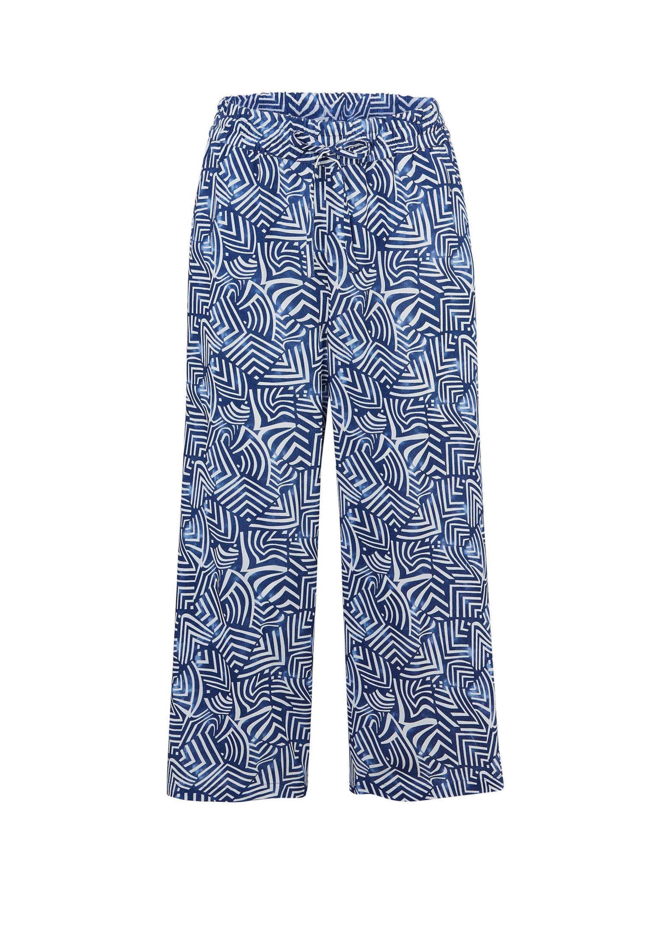 GOLDNER Schlupfhose »Midi-Hose floral mit weitem Bein«