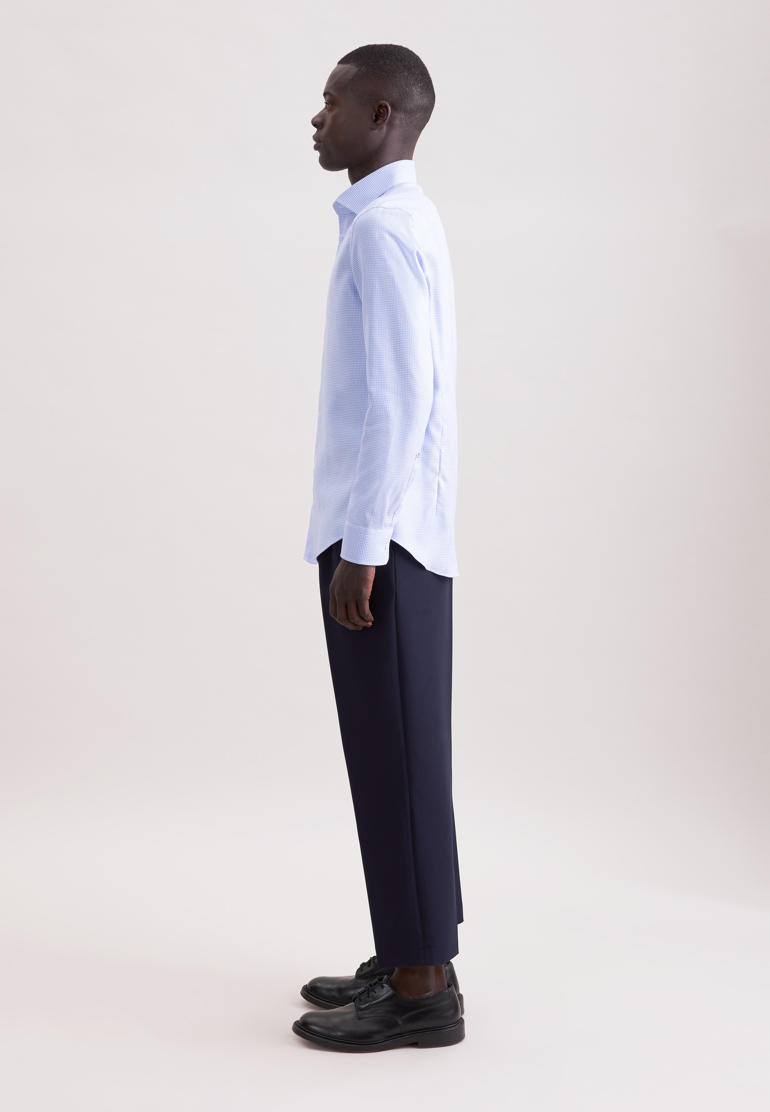 seidensticker Businesshemd »Schwarze Rose« Slim 1/1 Extra lang Kentkragen Struktur