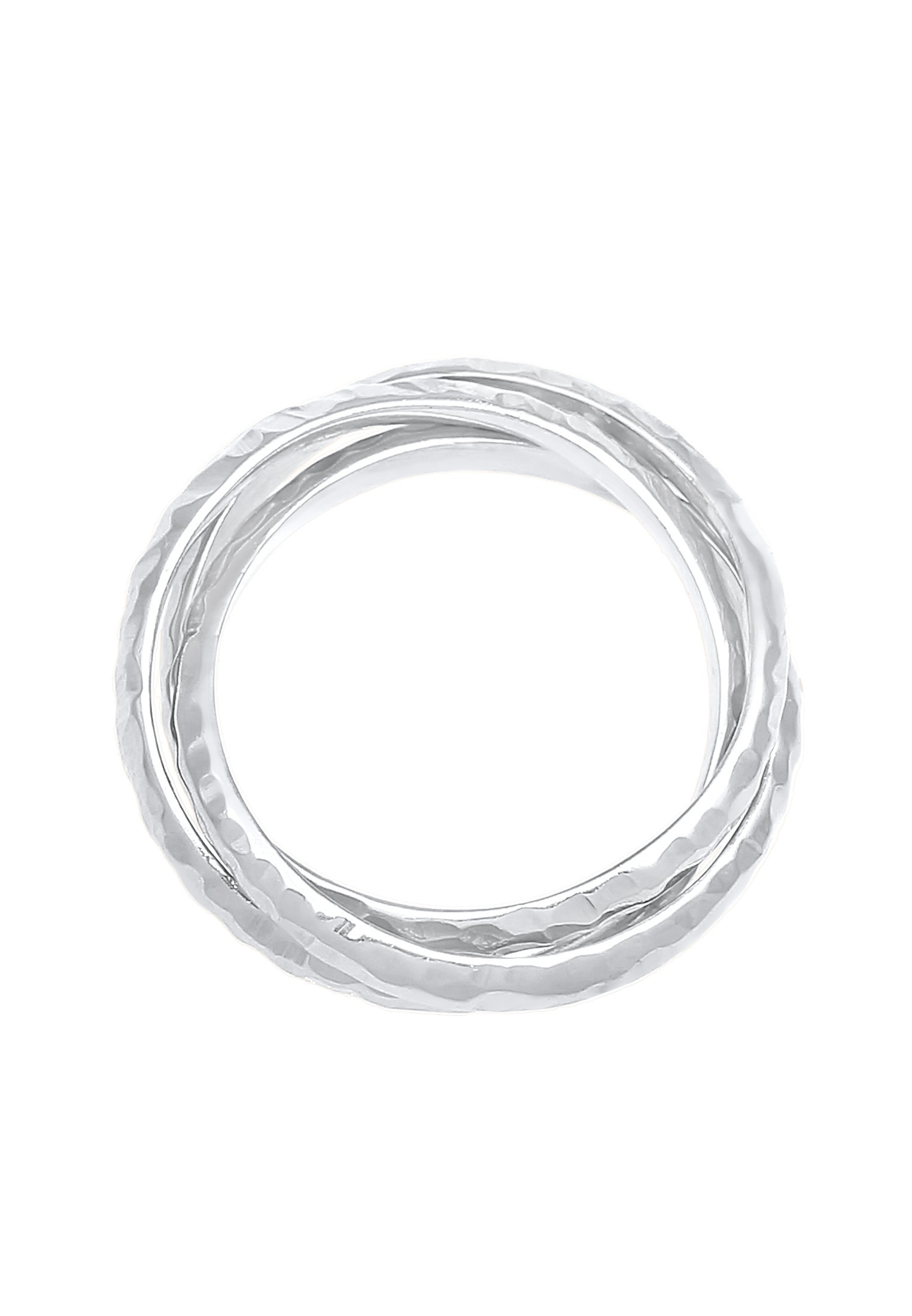 Elli Silberring »Ring Wickelring Trini Klassik Gehämmert 925 Silber«