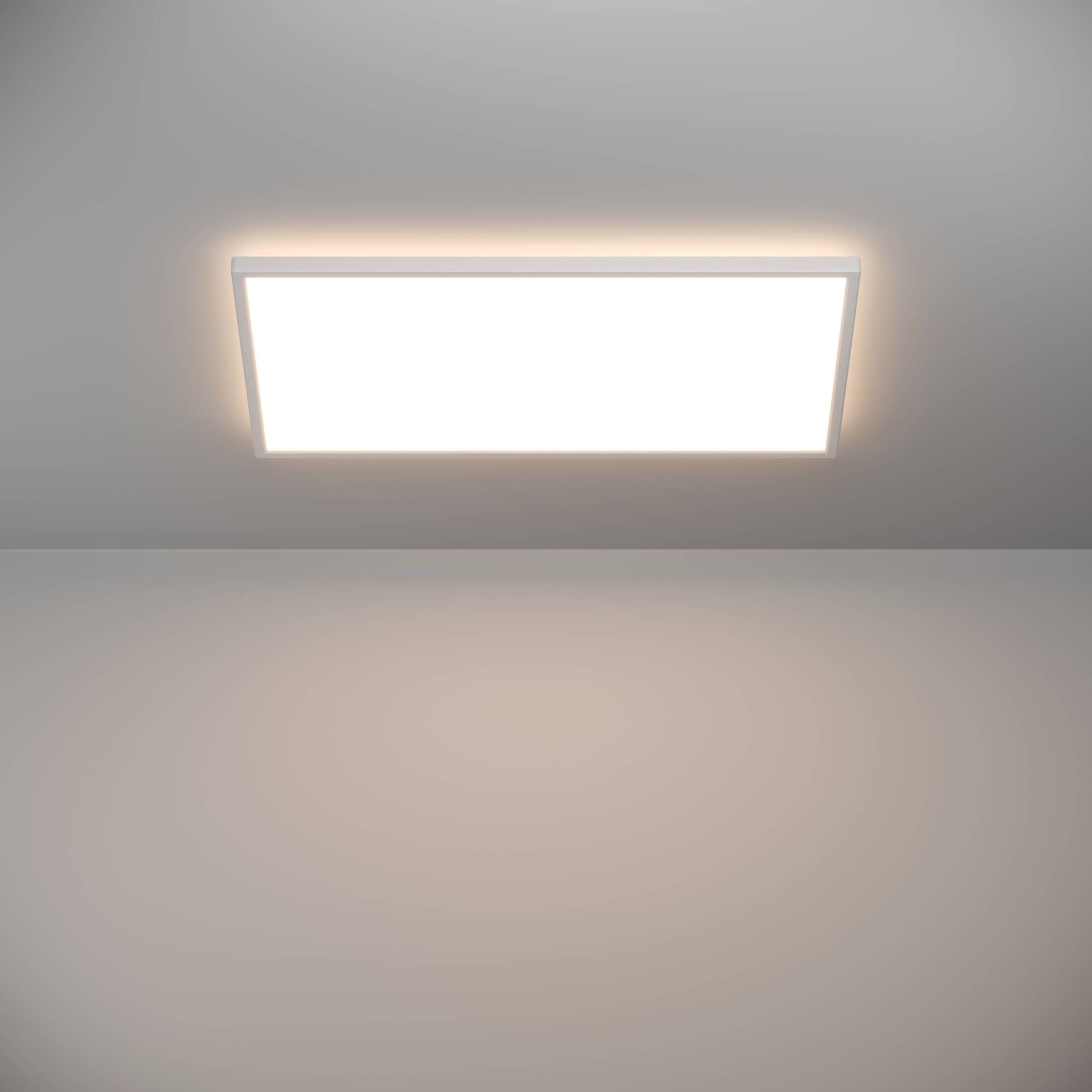 EGLO Deckenleuchte »Rovito-Z Deckenlampe, IP44, Badezimmerlampe aus Kunststoff, Lampe« LED-Modul 1 Stk. Kaltweiß | Neutralweiß | Warmweiß Wand-/Deckenleuchte - L57 x B30 x H3 cm - weiß - 17,2W inkl.