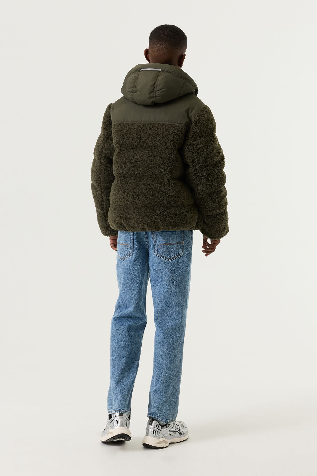Garcia Steppjacke mit Kapuze mit Teddy-Fell for Boys