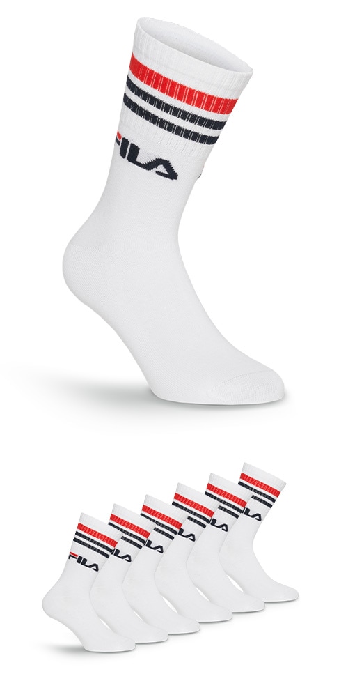 Fila Socken »UNISEX LIFESTYLE PLAIN SOCKS« 3 Paar, 6 Paar tlg. mit Logo-Schriftzug