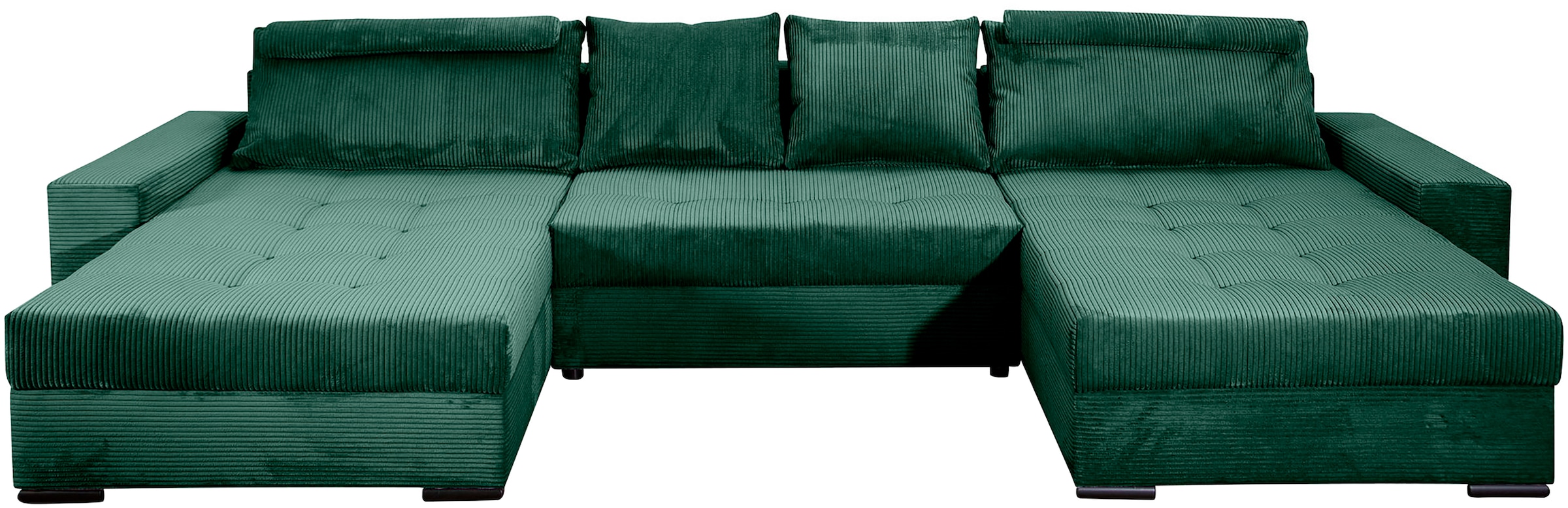 COLLECTION AB Wohnlandschaft »XXXL-Josy Relax U-Form Breite 352 cm, mit 2 gleich großen Recamieren«, inkl. Bettfunktion, Bettkasten, mit 4 Rückenkissen in zwei Größen