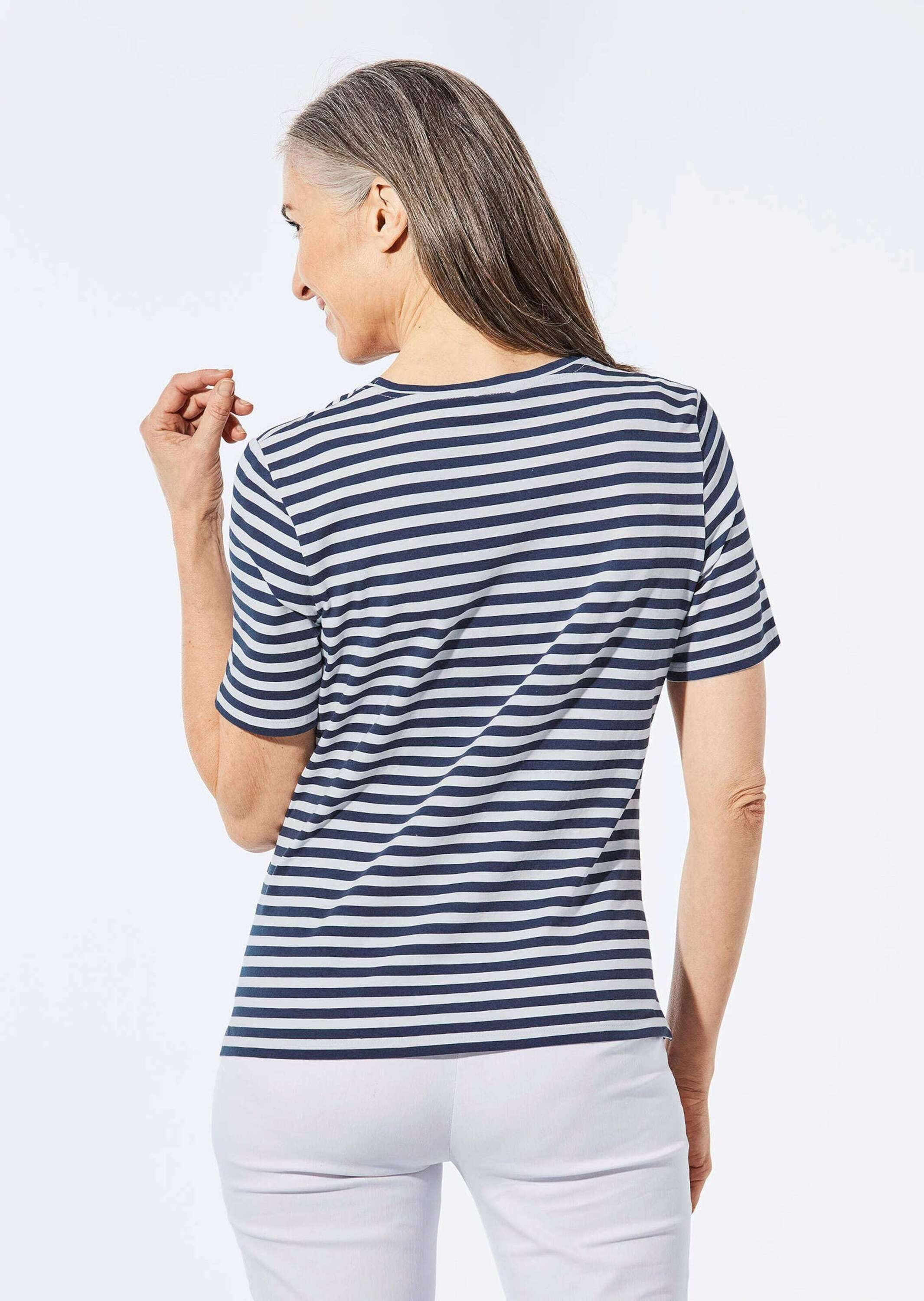 GOLDNER Kurzarmshirt »Kurzgröße Shirt in maritimem Look«