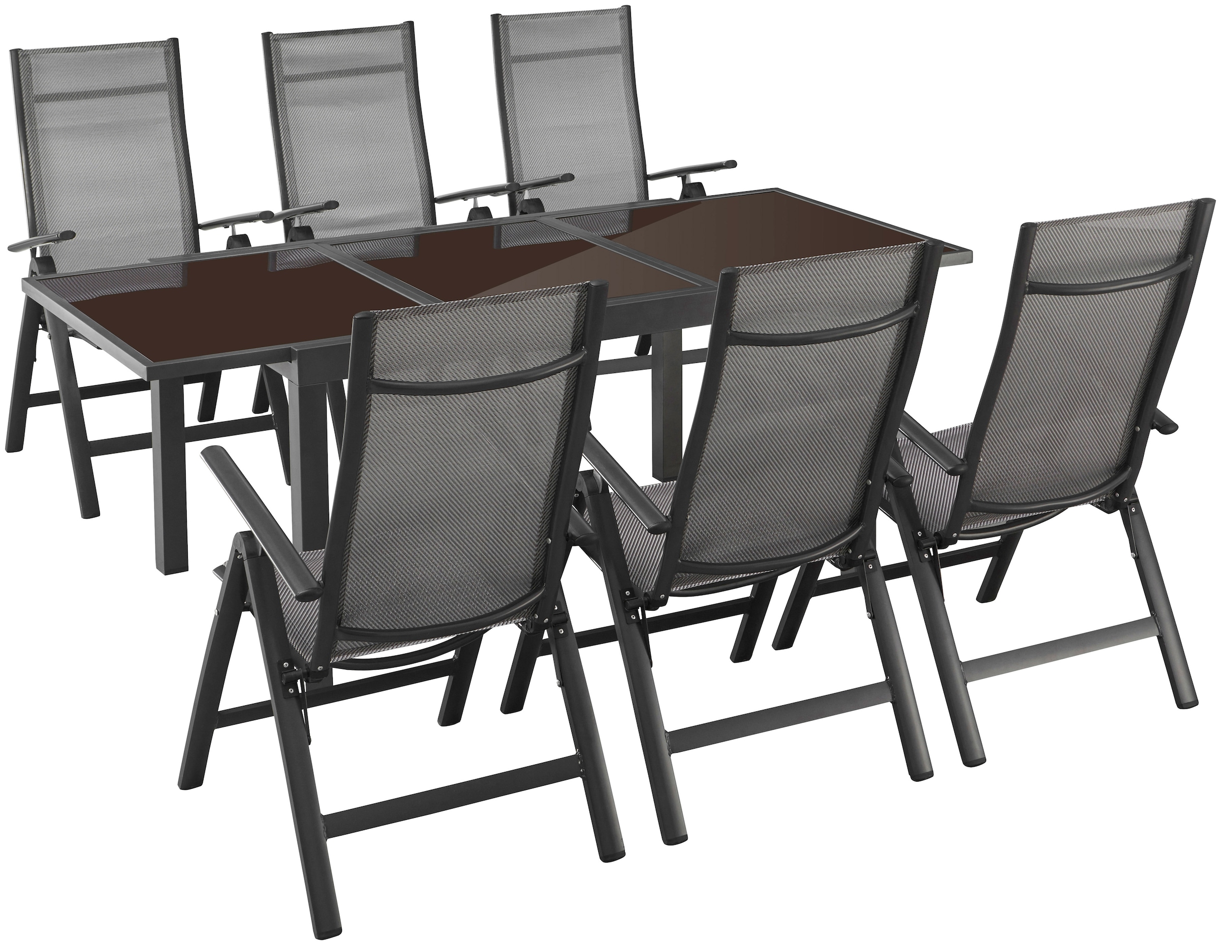 bei OTTO MERXX 6 »Amalfi«, mit Stühle Tisch tlg.), (7 Garten-Essgruppe online