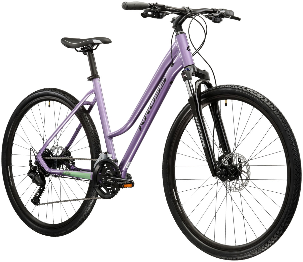 Kross Crossrad »Crossrad Evado 5.0 lila 18 Gänge«, 18 Gang, Shimano, CUES U3020 Schaltwerk, Kettenschaltung