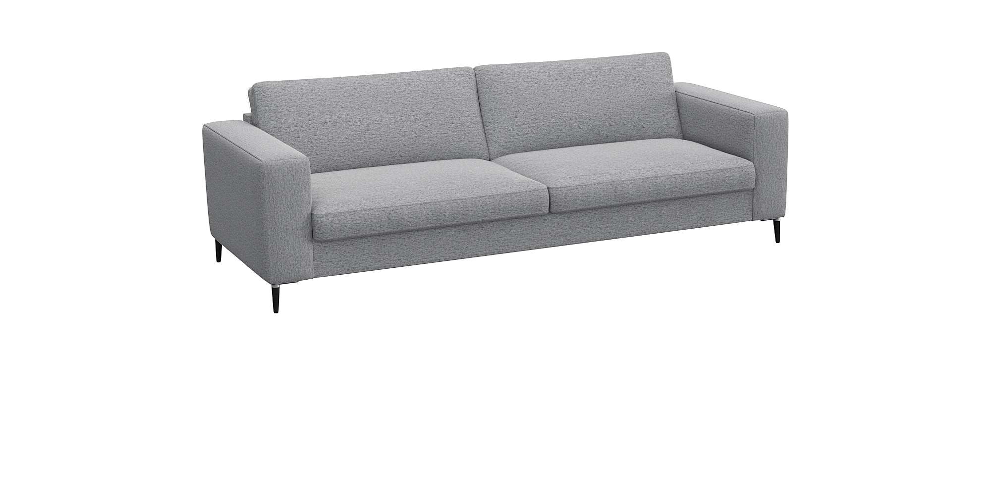 FLEXLUX 3-Sitzer »Fiore, super Sitzkomfort durch Kaltschaum im Sitz« breite Armlehnen, Füße Alu+schwarz