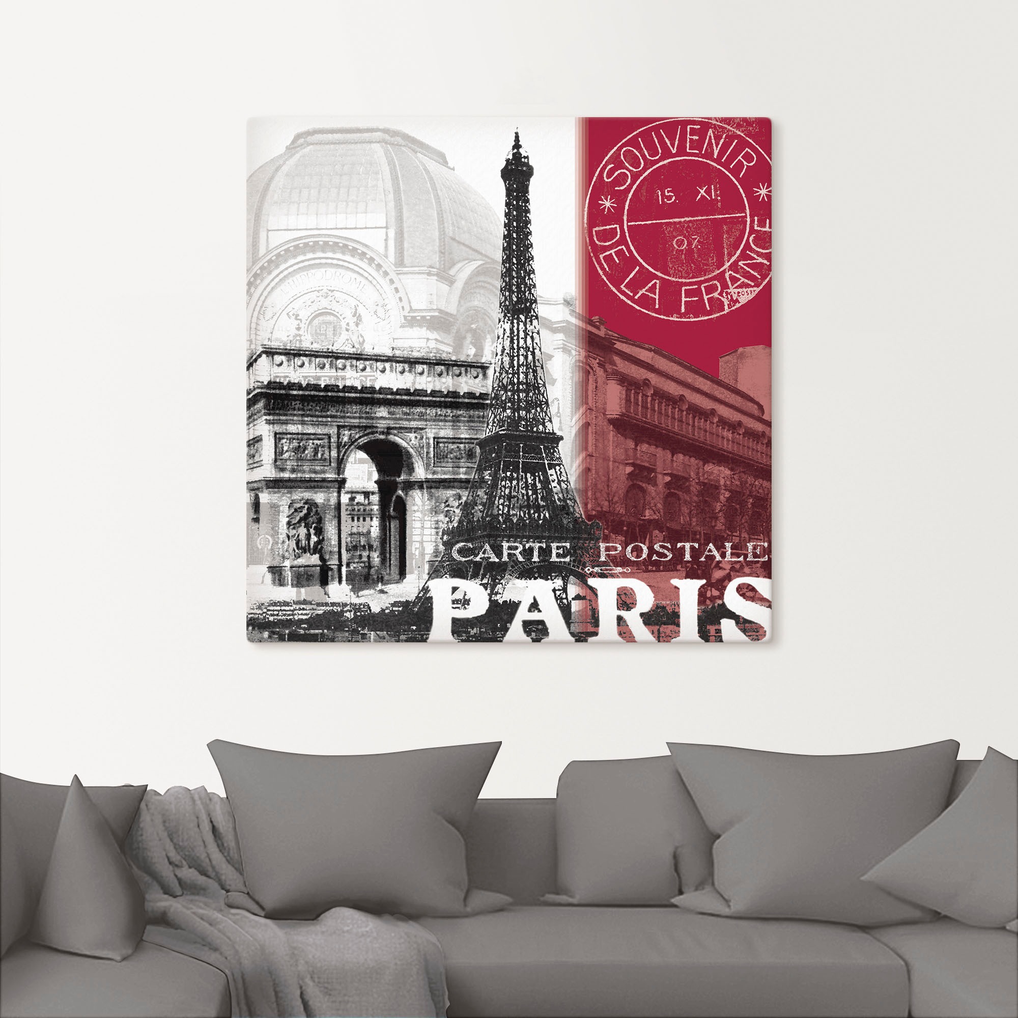 Artland Wandbild »Paris« Gebäude 1 Stk. tlg. als Alubild, Leinwandbild in verschied. Größen