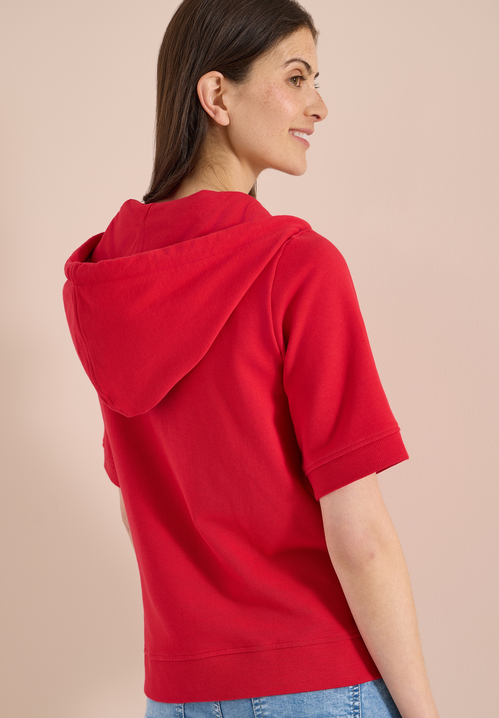 Cecil Sweatjacke Kurzarm Sweatjacke mit Kapuze