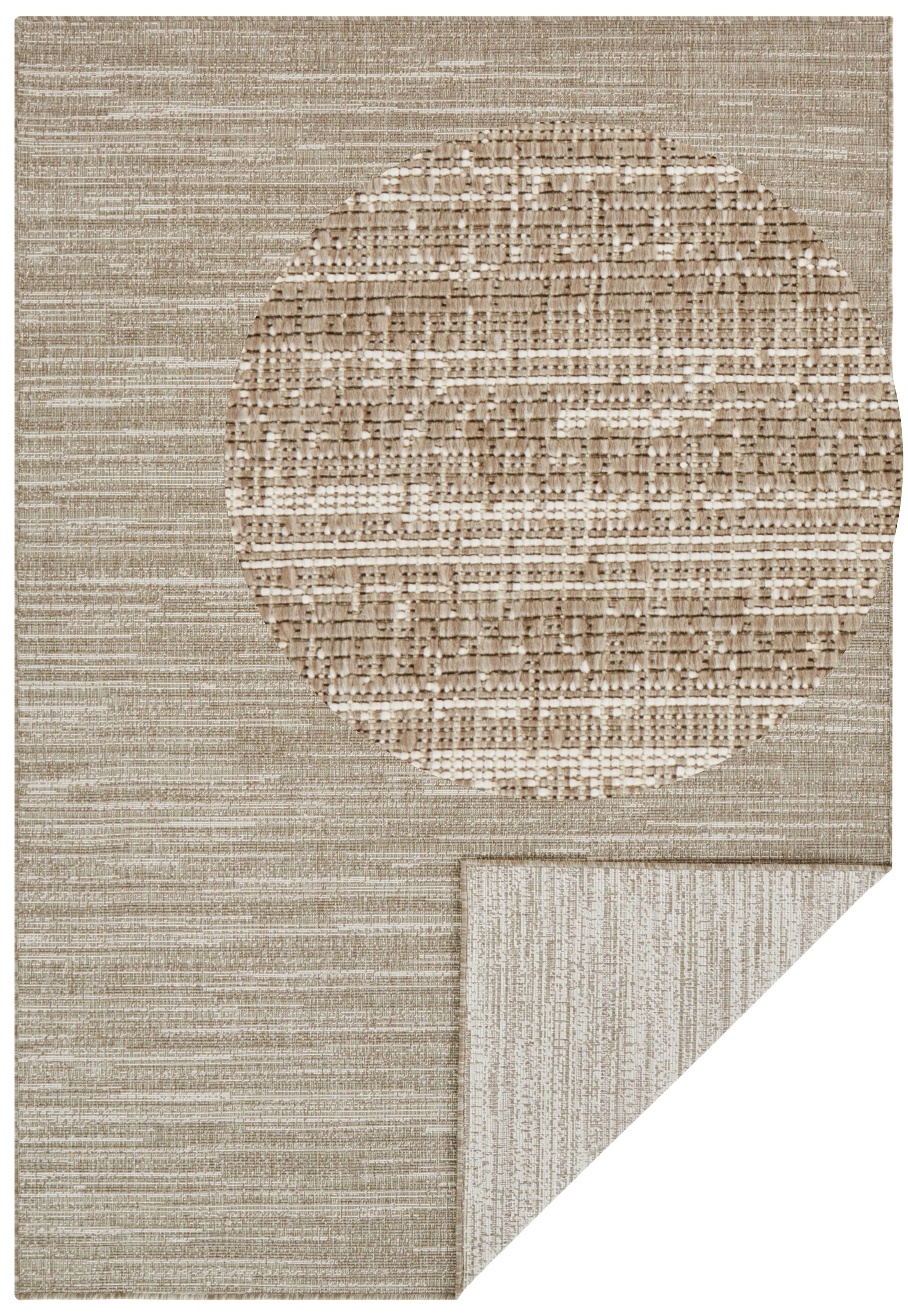 ELLE DECORATION Teppich »Mèlange Wendeteppich«, rechteckig, 5 mm Höhe, Flachgewebe, In-& Outdoor, Modern, beidseitig, Balkon, Wohnzimmer