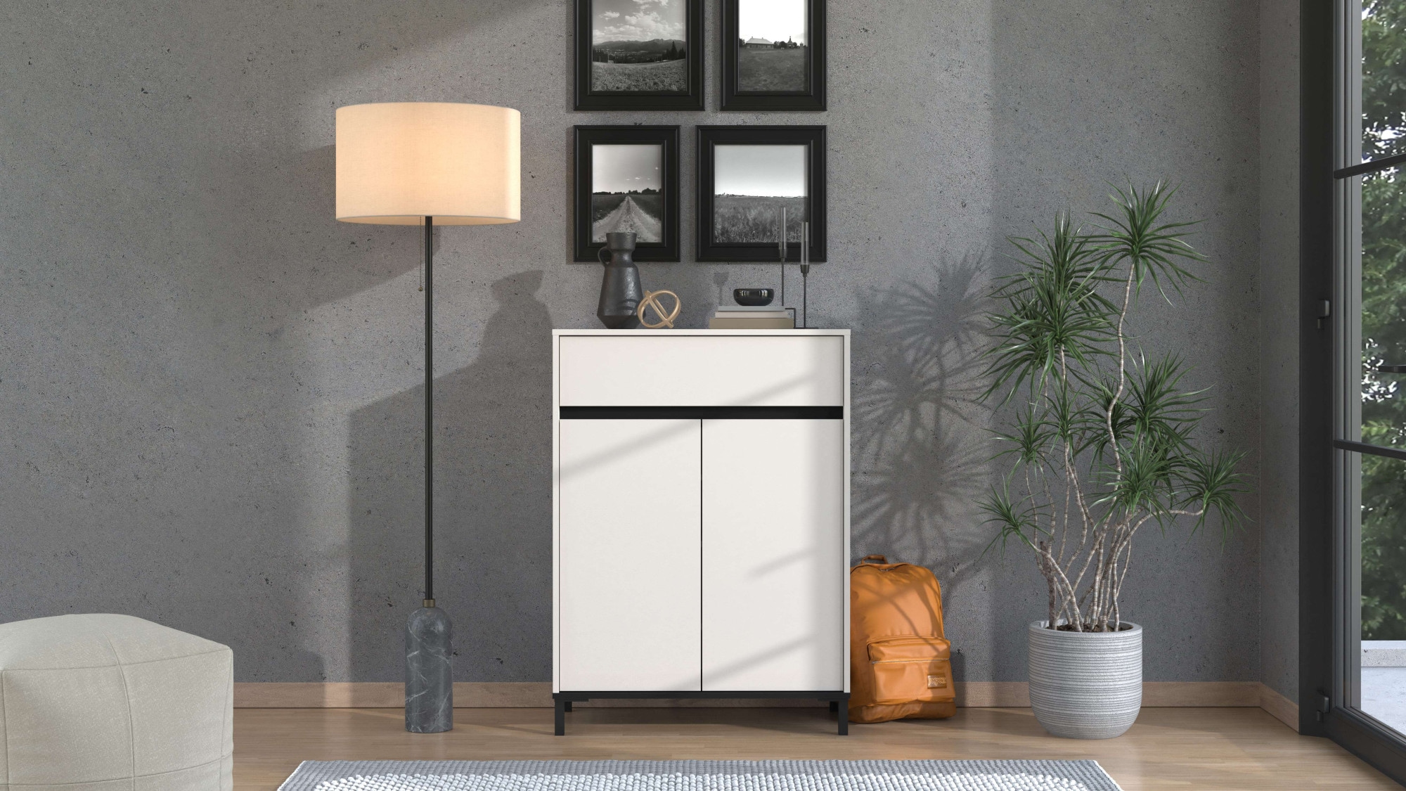 Home affaire Schuhkommode »Flannan, Schuhregal, Schuhschrank, Gesamthöhe 109,5 cm« drei Regale und eine Schublade, Gesamtbreite 80 cm