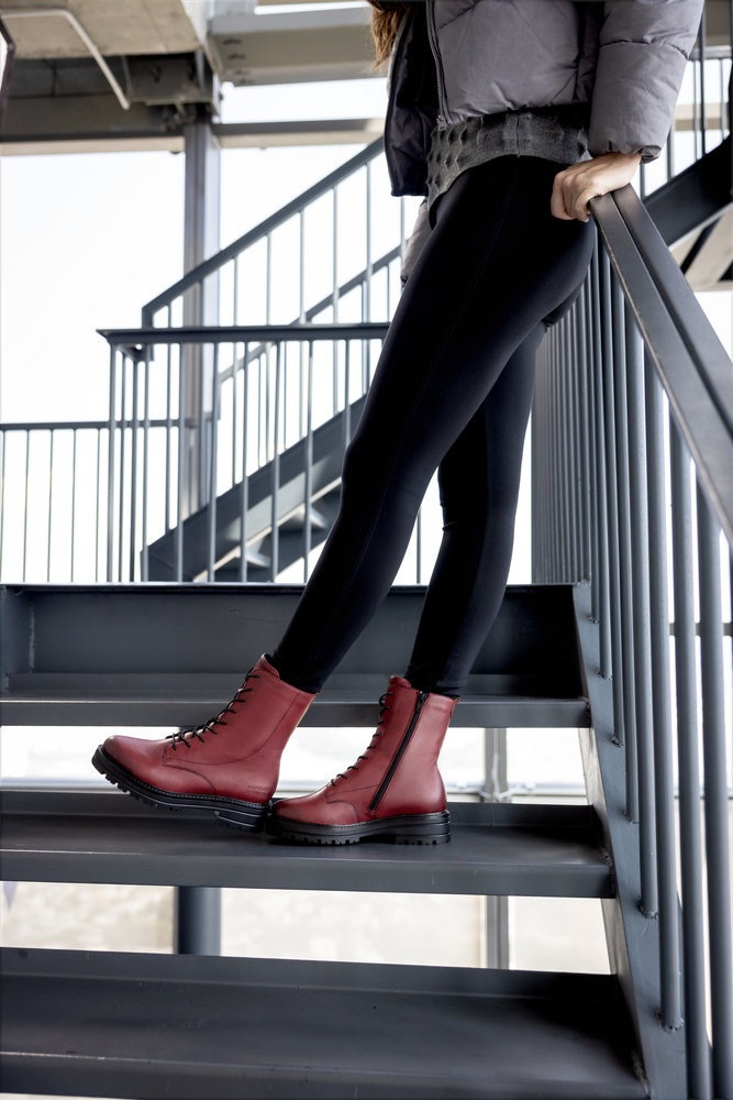 Remonte Schnürstiefelette, Blockabsatz, Schnürboots, Chunky Boots mit Kontrast-Rahmennaht