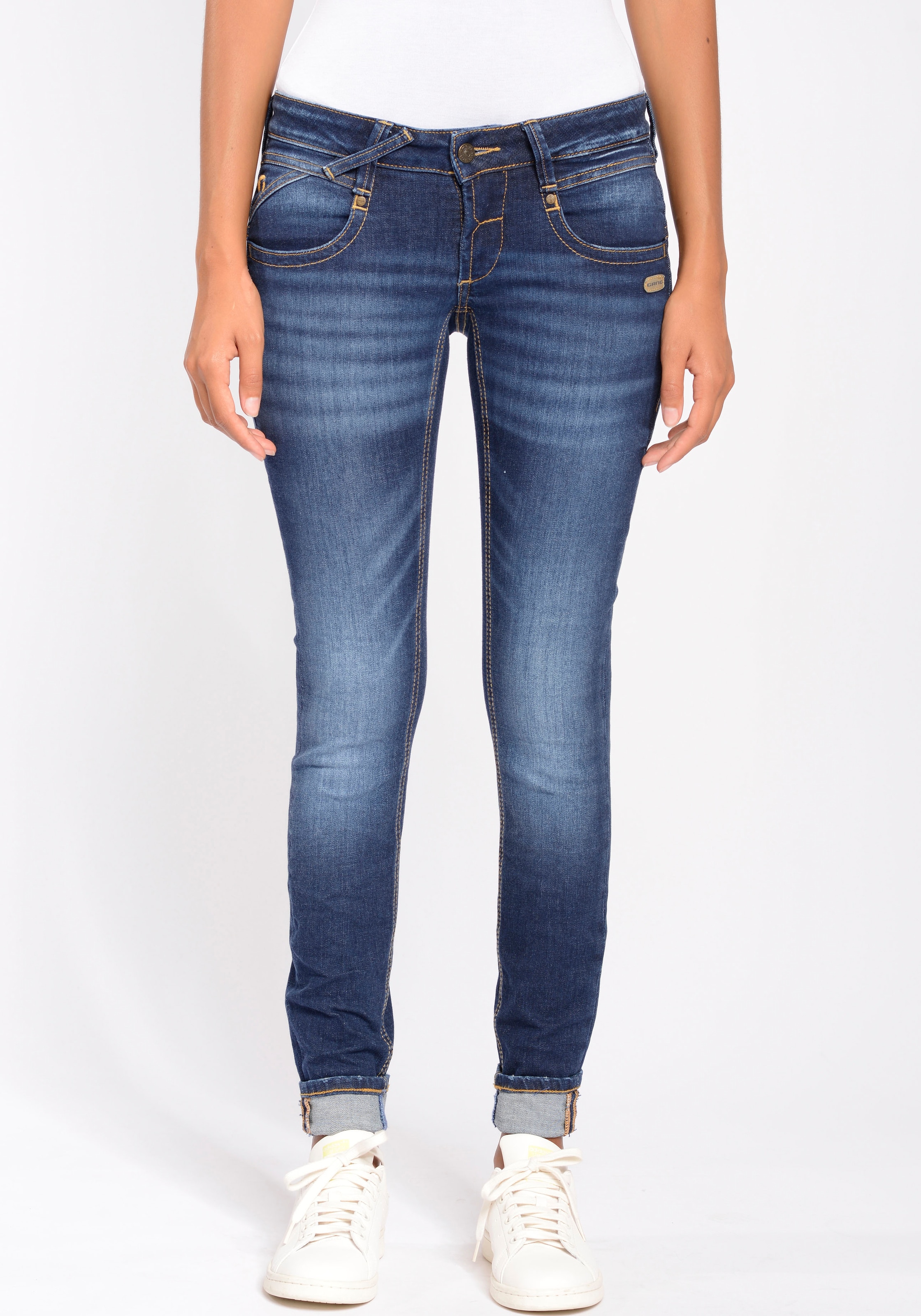 GANG Skinny-fit-Jeans Leibhöhe OTTO »94NENA«, online kaufen bei niedriger mit