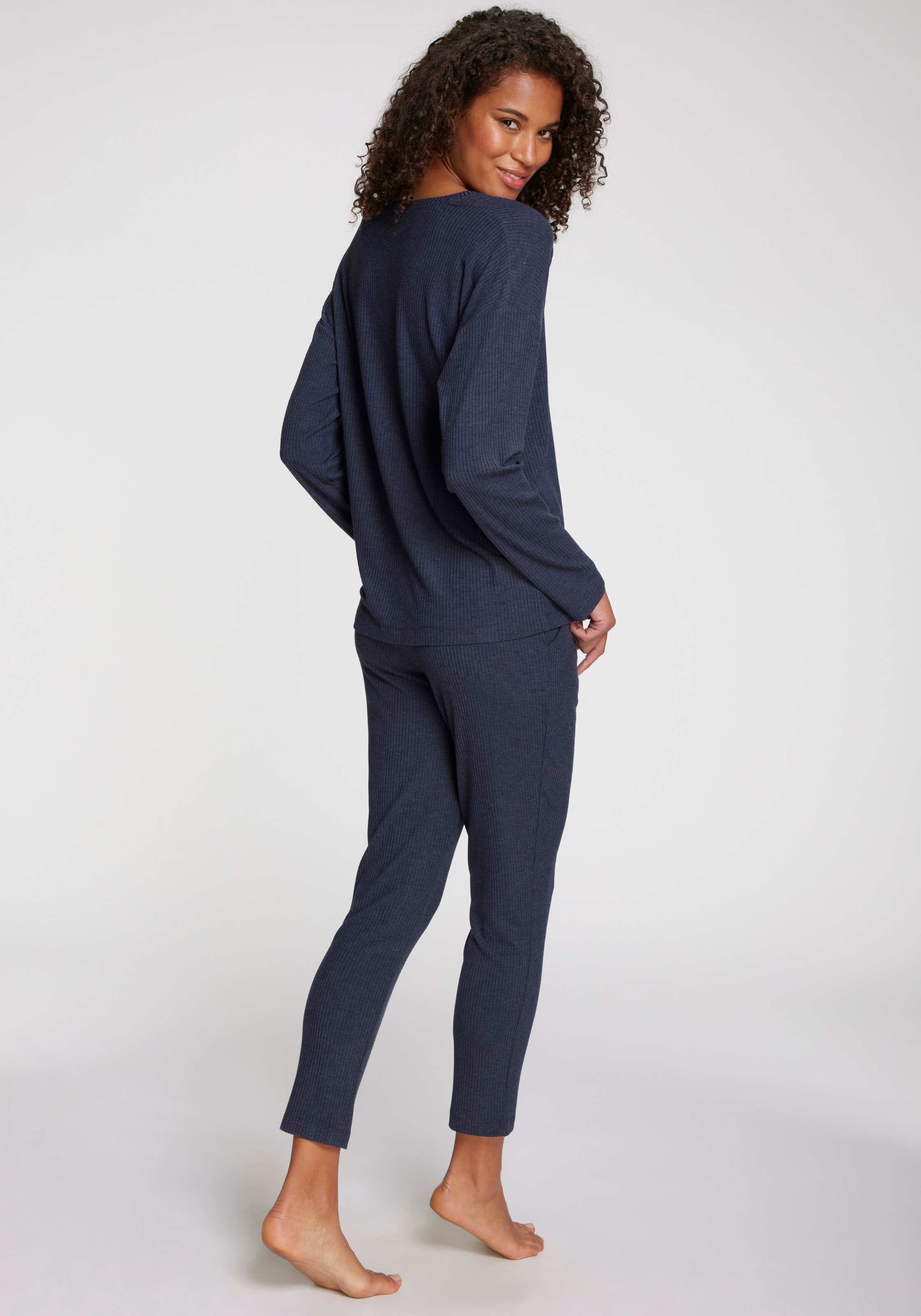 s.Oliver Pyjamaoberteil aus weicher Rippqualität