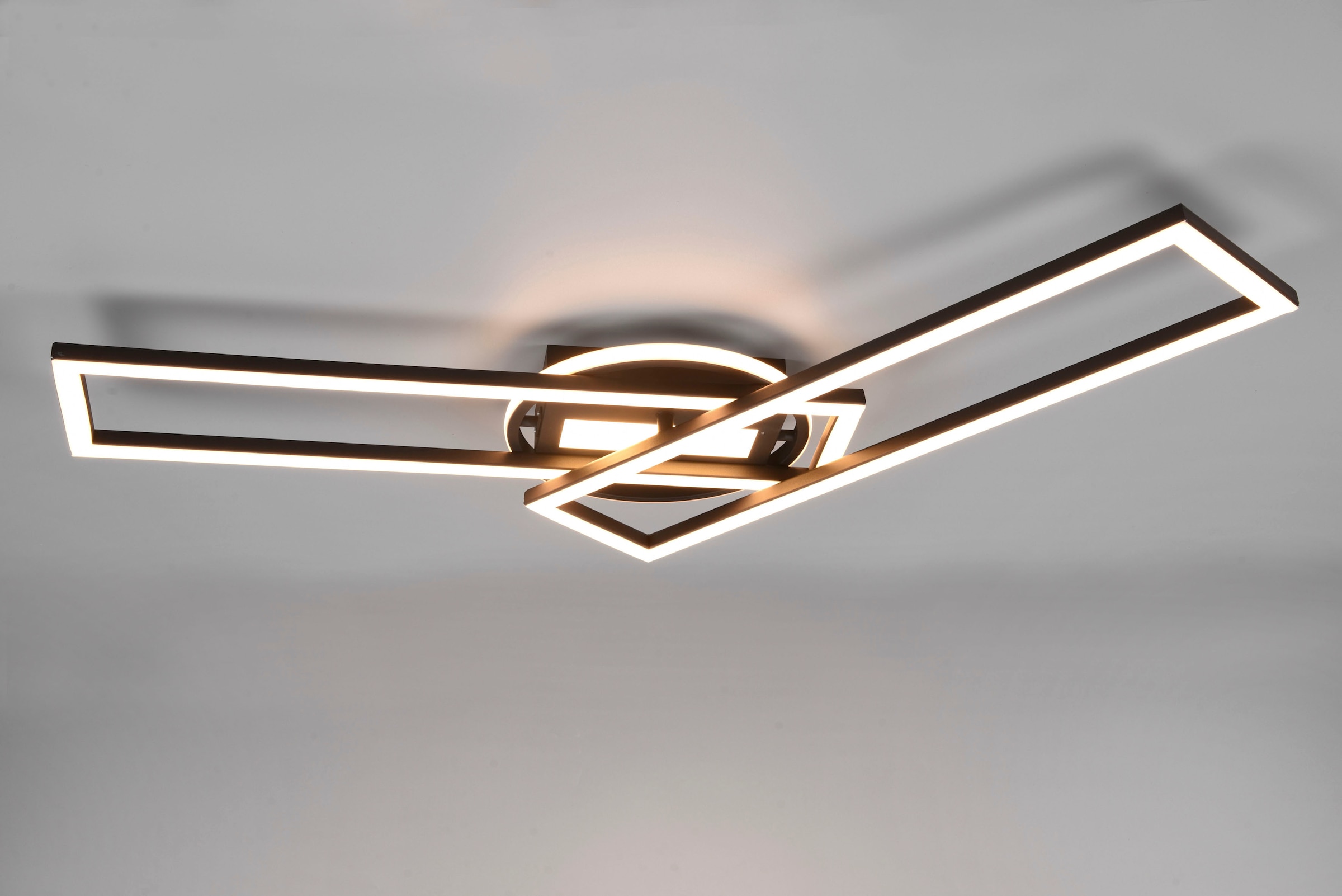 REALITY Leuchten LED Deckenleuchte »Twister«, 1 flammig, Leuchtmittel LED-Board | LED fest integriert, Deckenlampe 4500 Lumen Lichtfarbe einstellbar Fernbedienung Memory