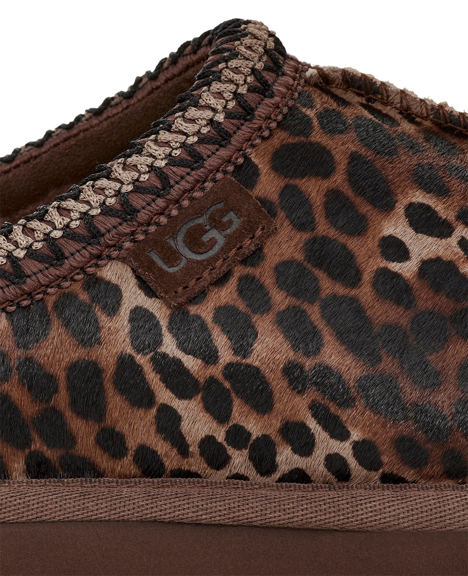 UGG Clog »Tasman Caspian«, Mule, Hausschuh mit allover Leo-Muster