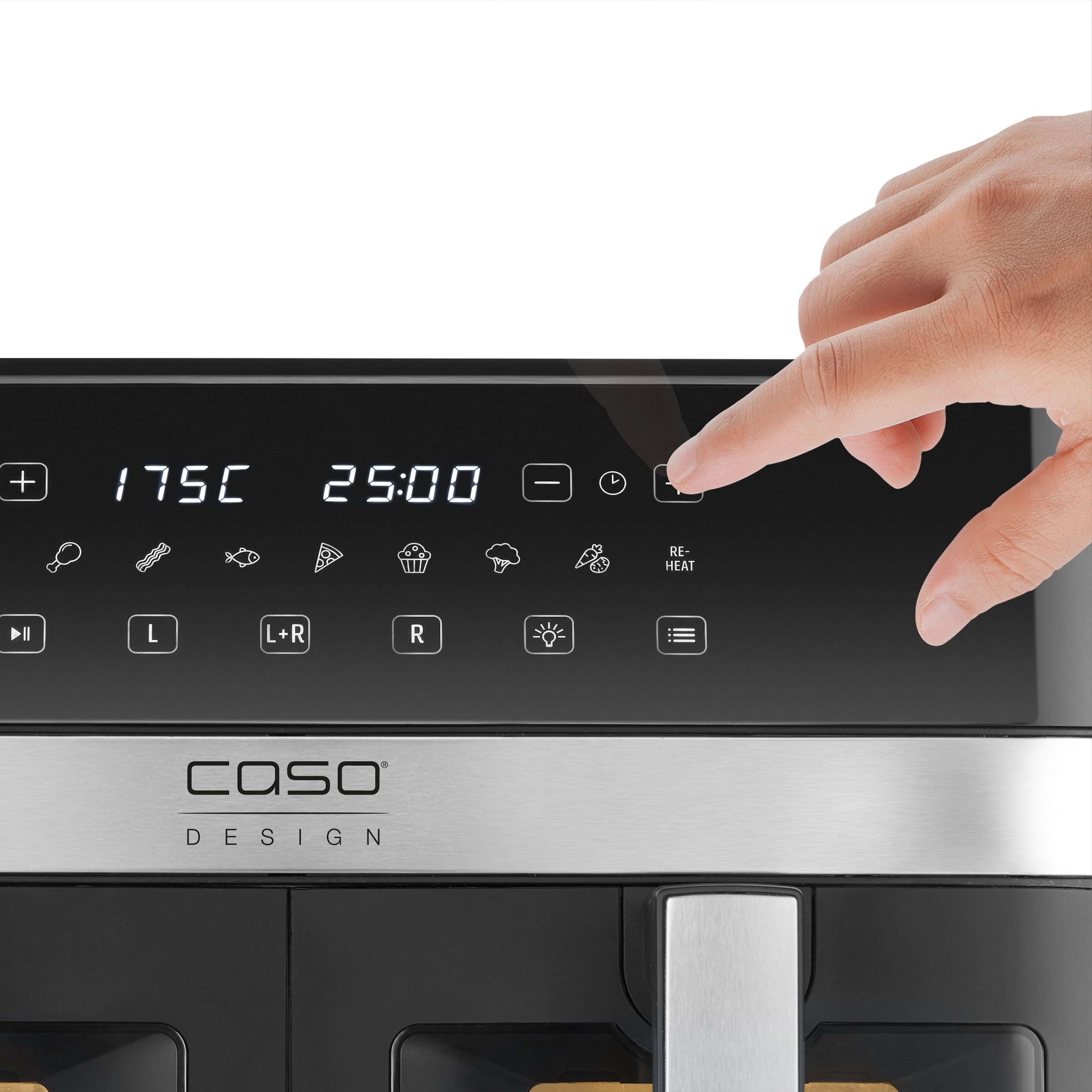 Caso Heißluftfritteuse »3186  Design AirFry DuoChef« 2200 W Fassungsvermögen 0 l