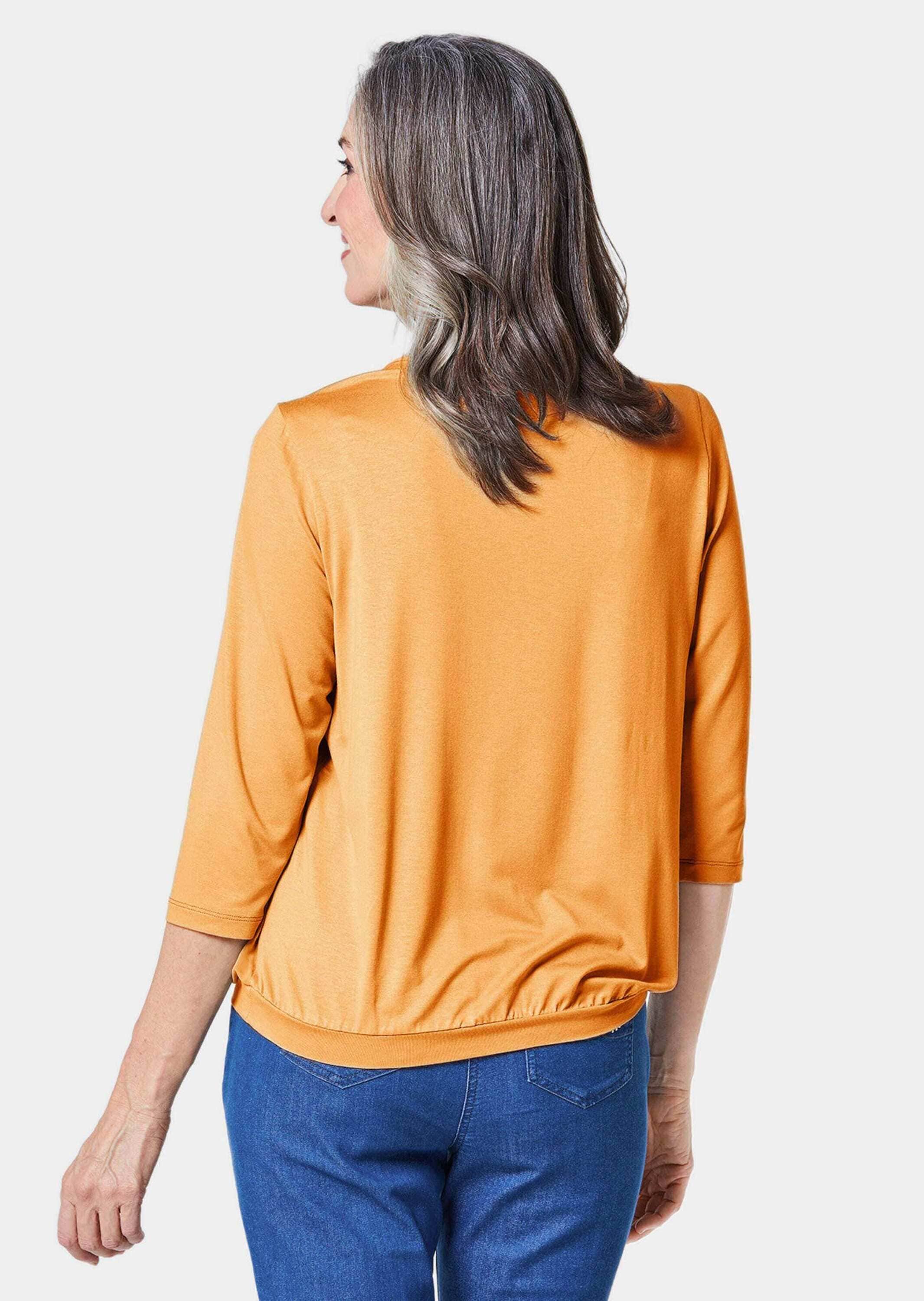GOLDNER Kurzarmbluse »Blusenshirt Gepflegtes Shirt in eleganter Blusen-Optik«