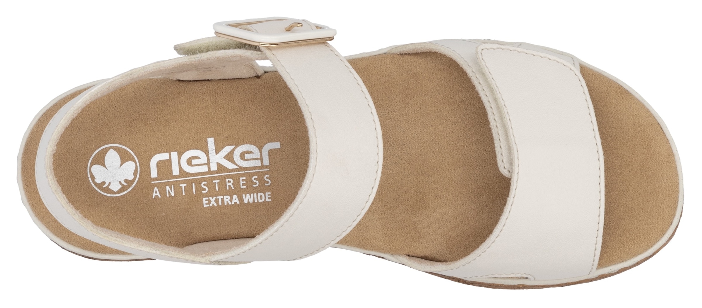 Rieker Plateausandale, Sandalette, Sommerschuh, Keilsandale mit praktischen Klettverschlüssen